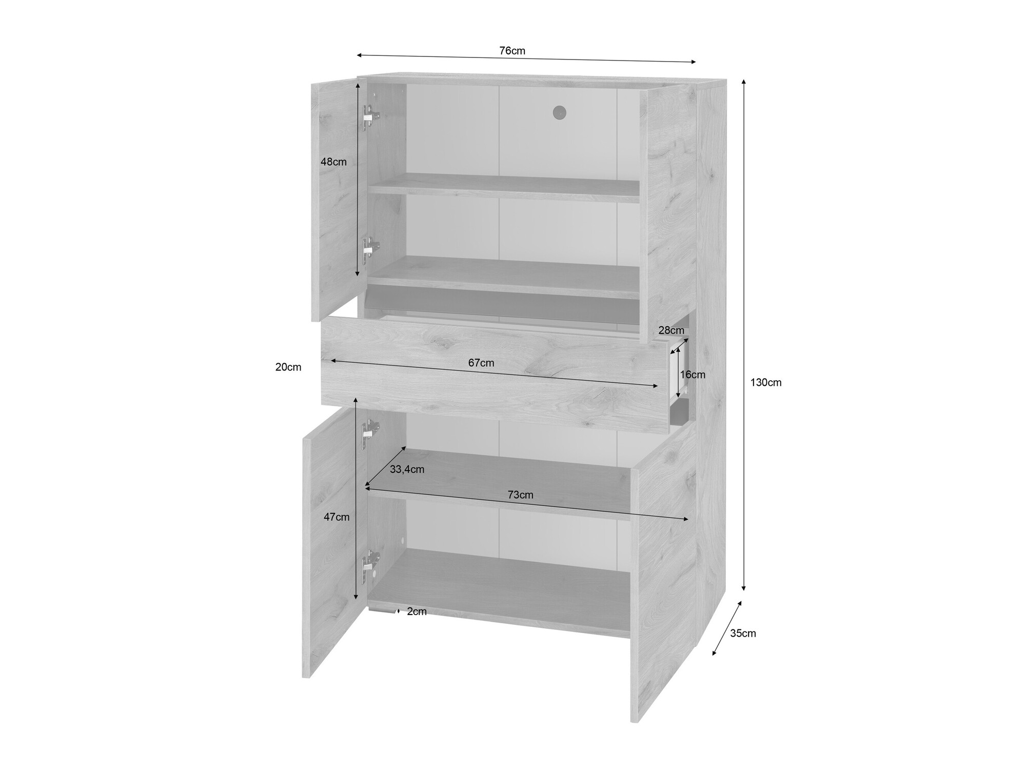 Samostojeći kupaonski ormarić Soncamu 115