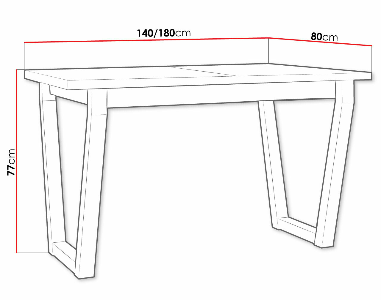 Stol Victorville 301 (Bijela + Crna)