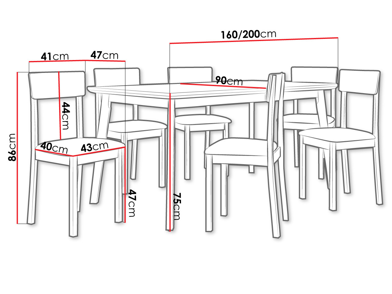 Blagovaonski set Victorville 350 (Bijela + Crna)