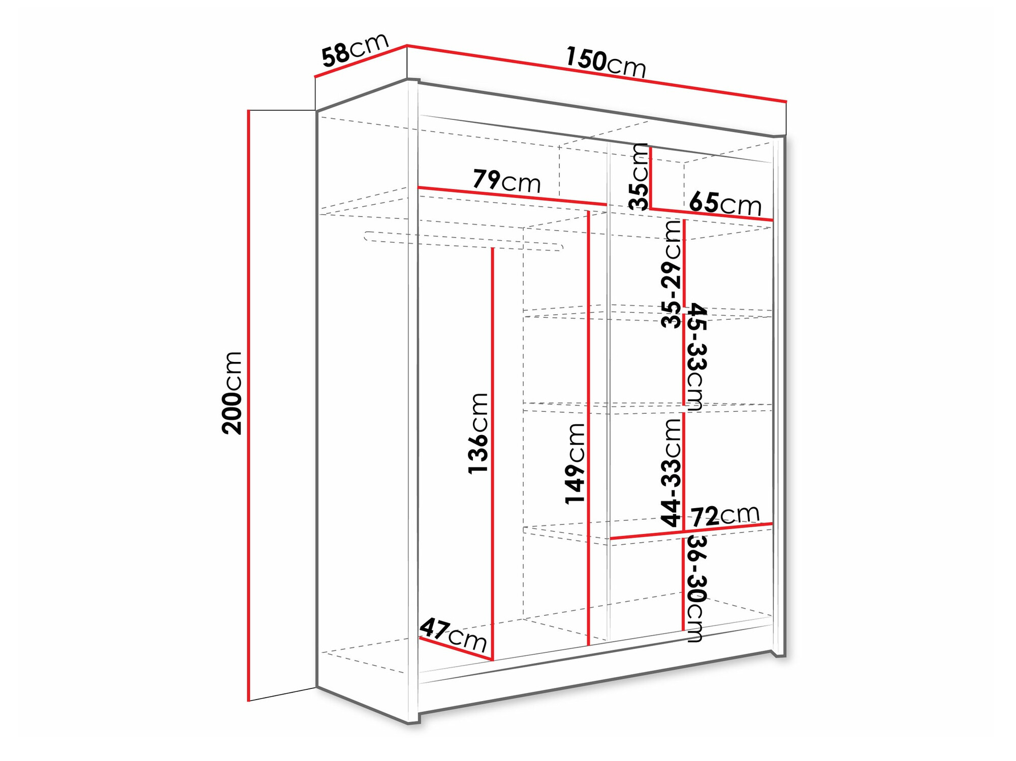 Ormar Closico 113 (Crna)