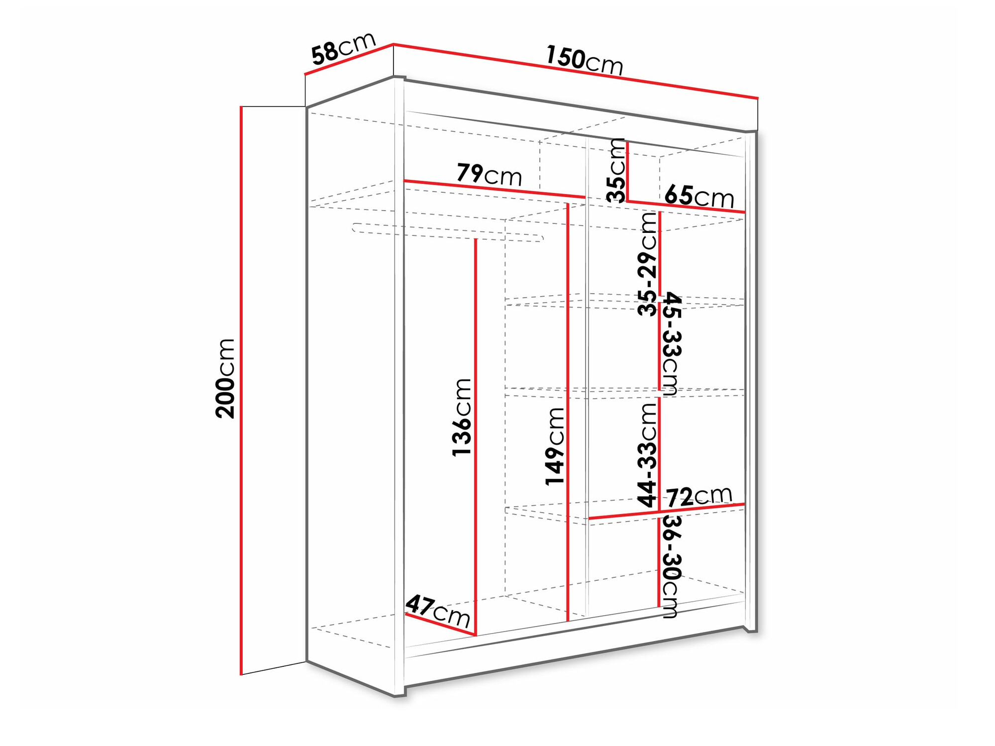 Ormar Closico Camera IV (Crna)