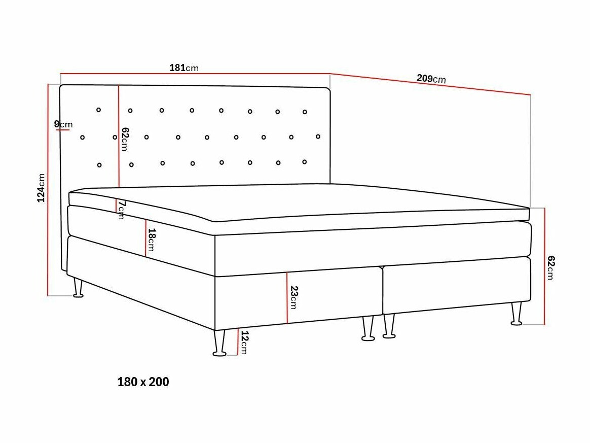 Boxspring krevet Seattle 198 (Verita 81)