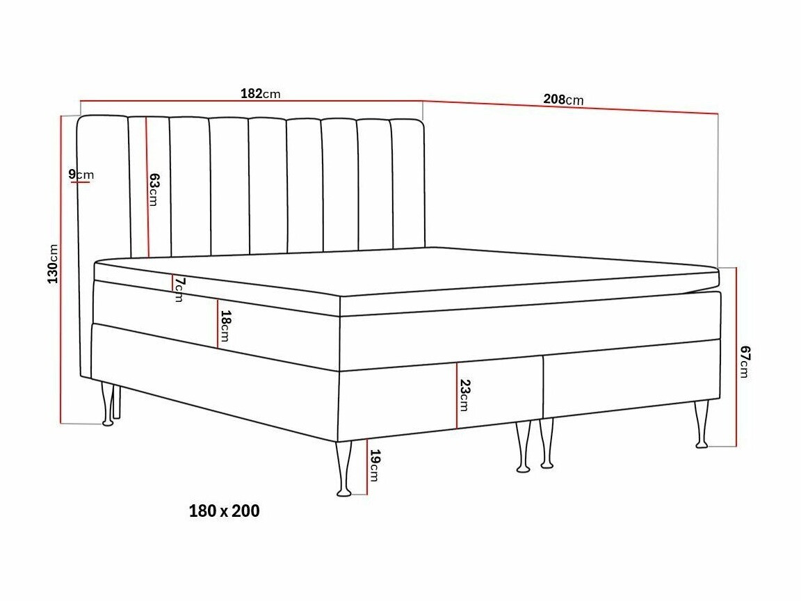 Boxspring krevet Seattle 205 (Verita 01)