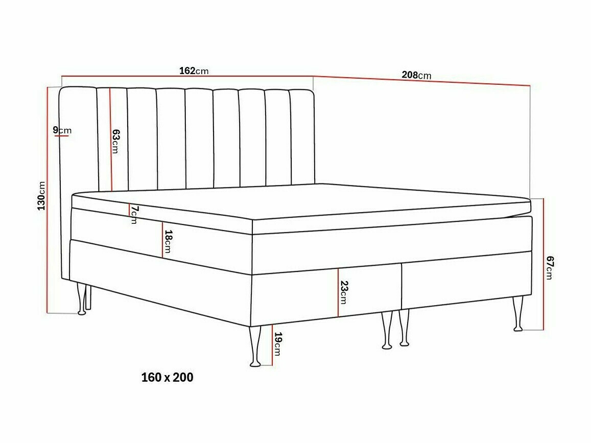 Boxspring krevet Seattle 205 (Verita 11)