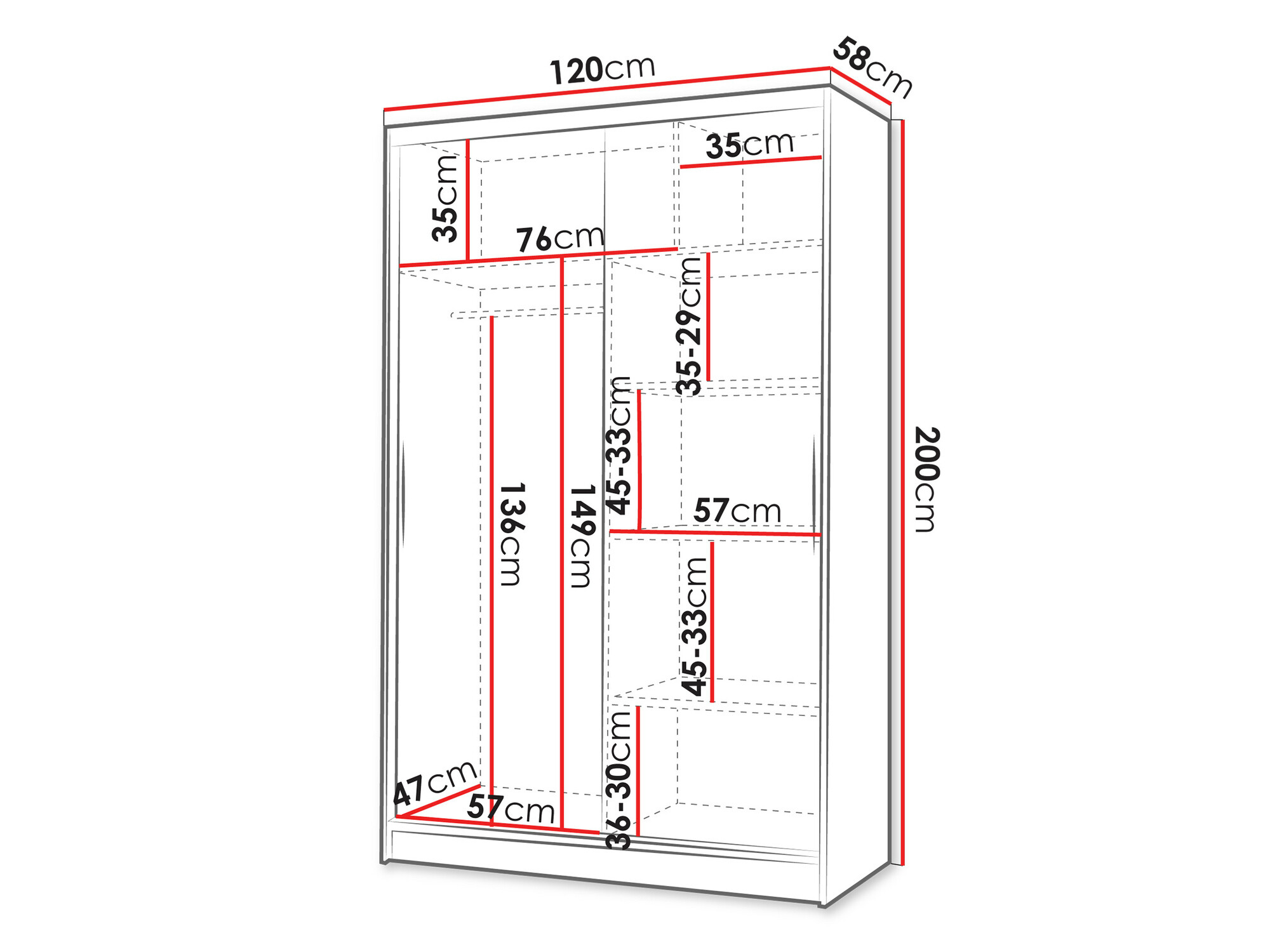 Ormar Closico Salvor I (Crna + Hrast Artisan)