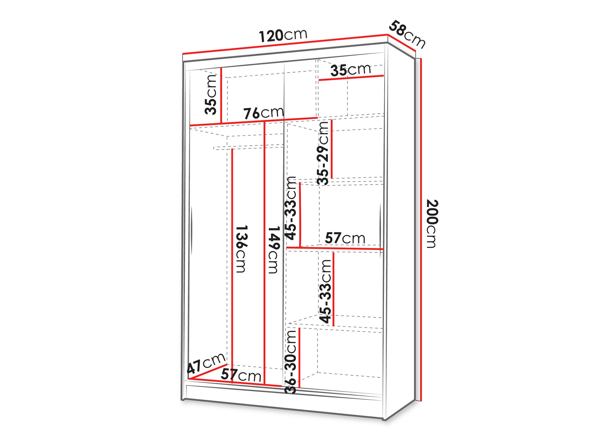 Ormar Closico Salvor II (Crna + Hrast Artisan)