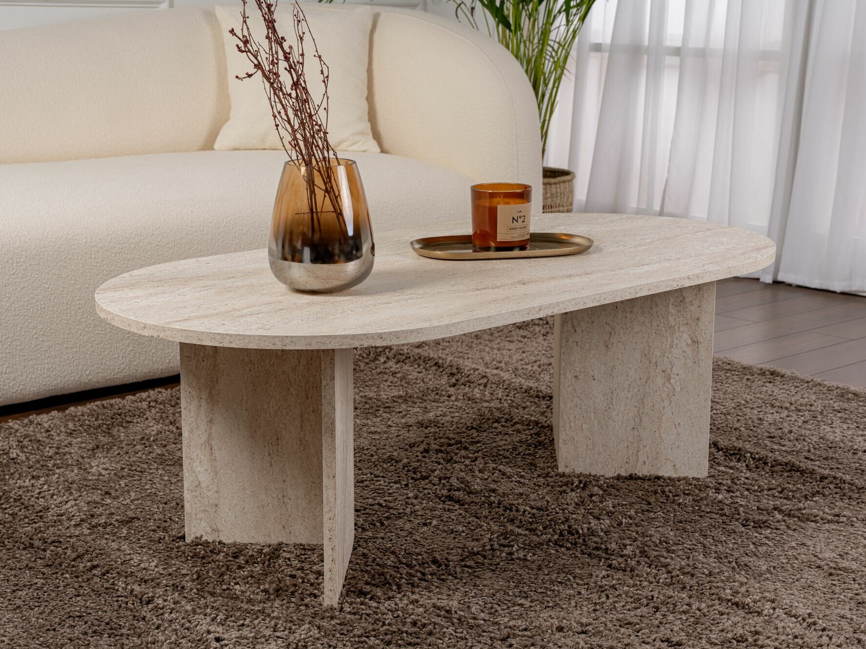 Stolić za kavu Novato 111 (Svijetli travertin)