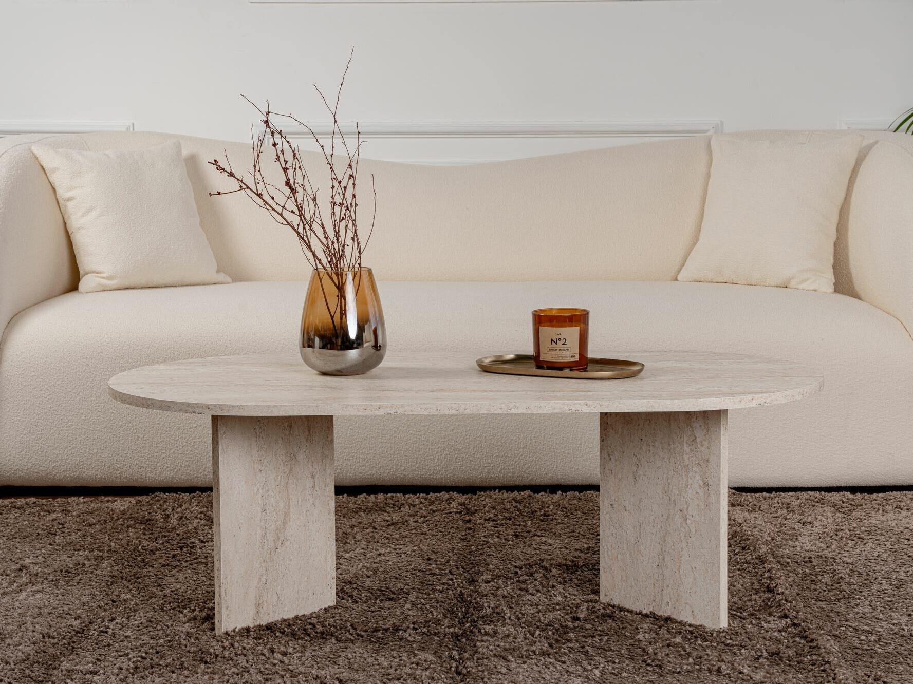 Stolić za kavu Novato 111 (Svijetli travertin)