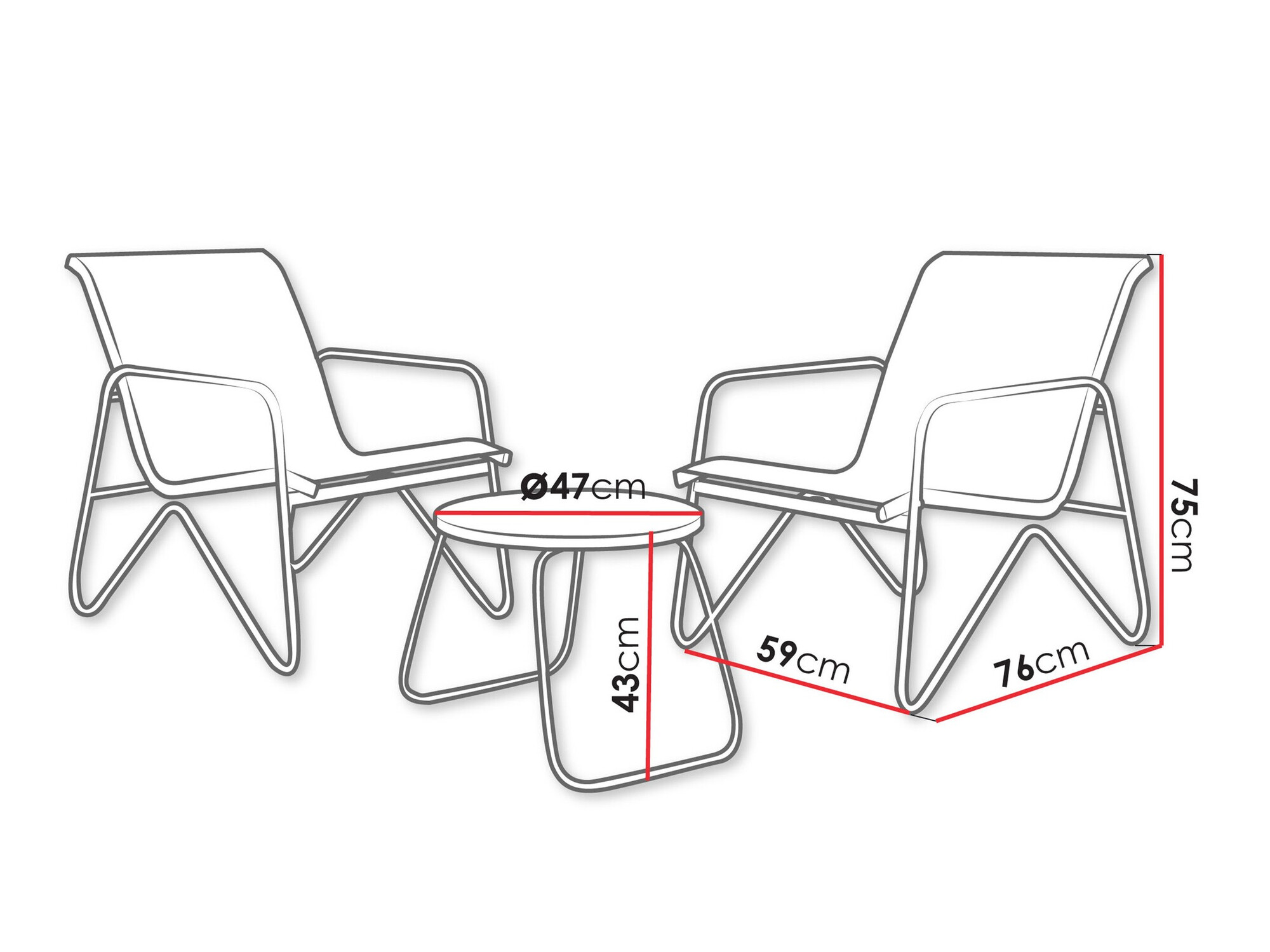 Balkonska garnitura Diligium