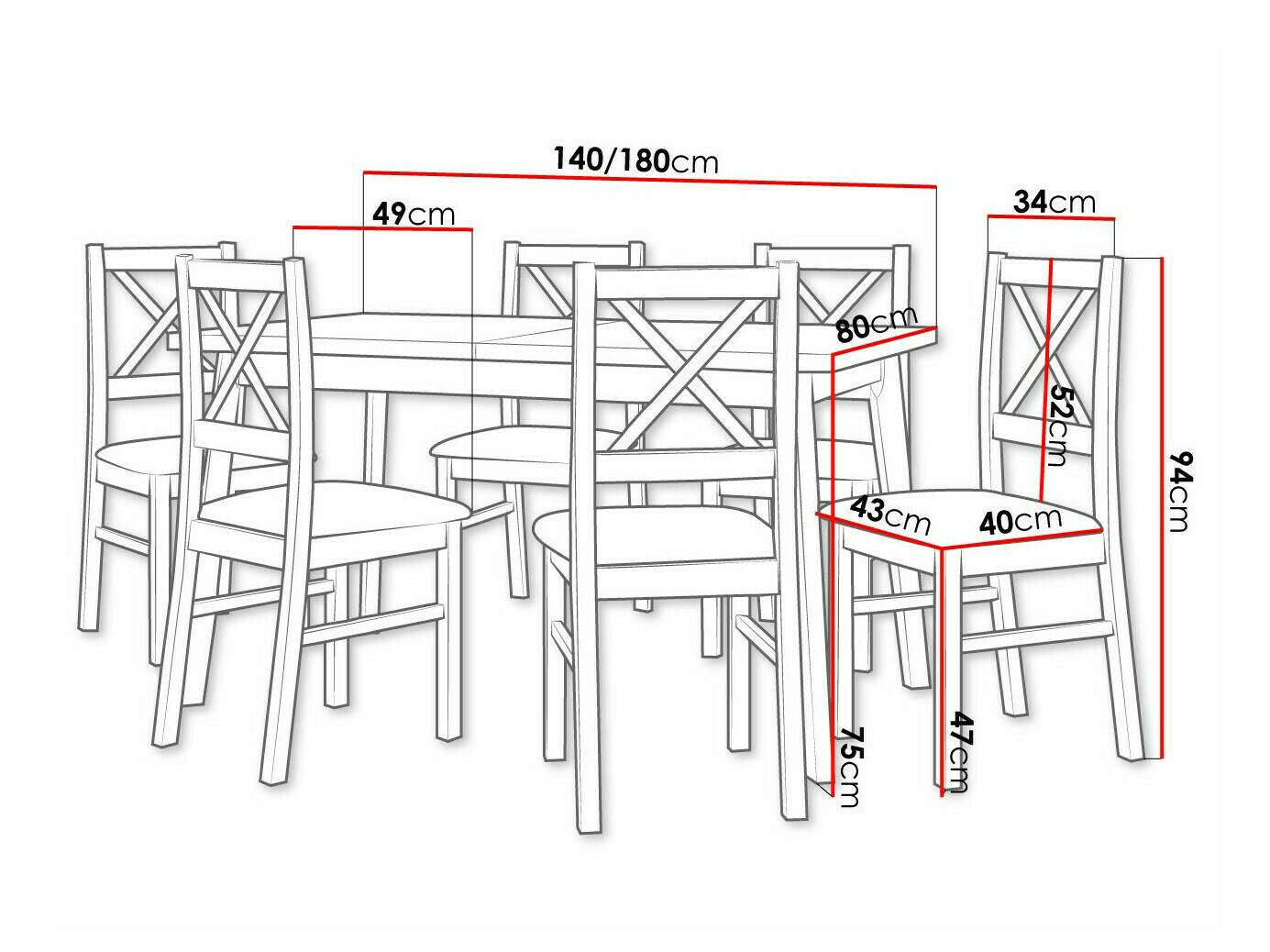 Blagovaonski set Victorville 317 (Crna)