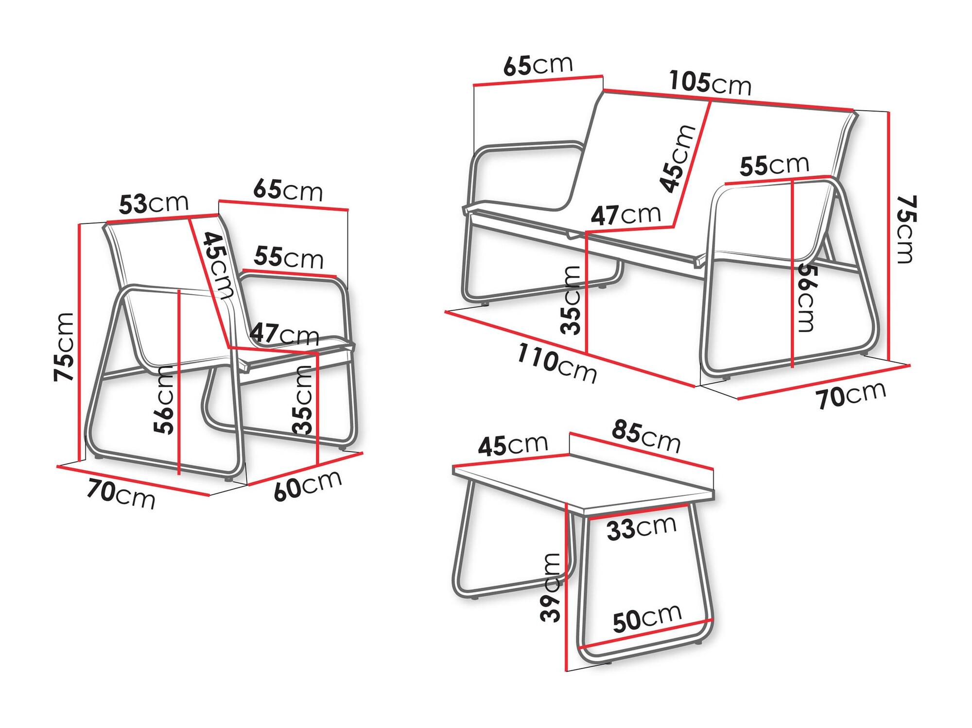 Set vrtnog namještaja Epulitas (Antracit)