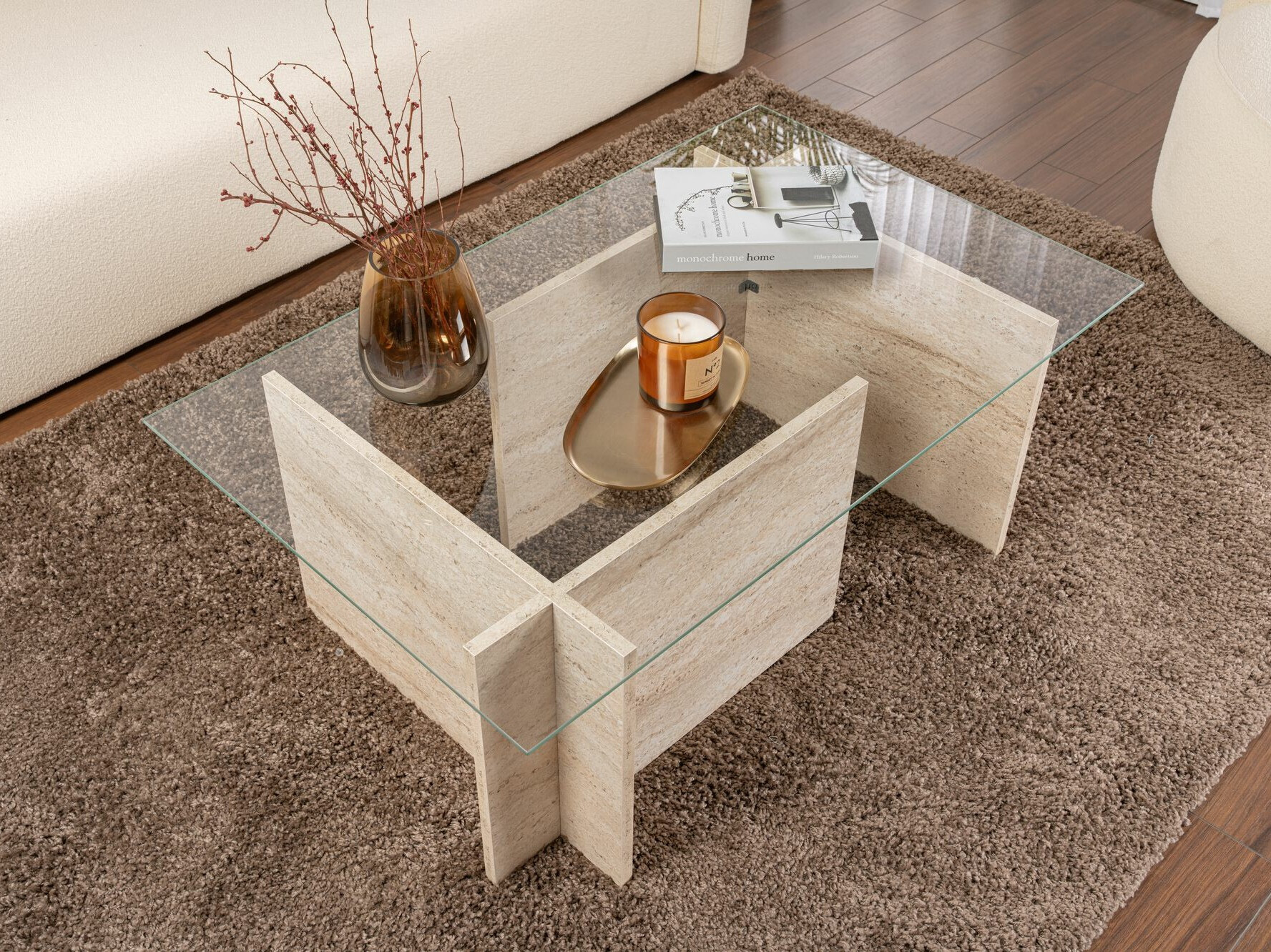 Stolić za kavu Novato 112 (Svijetli travertin)