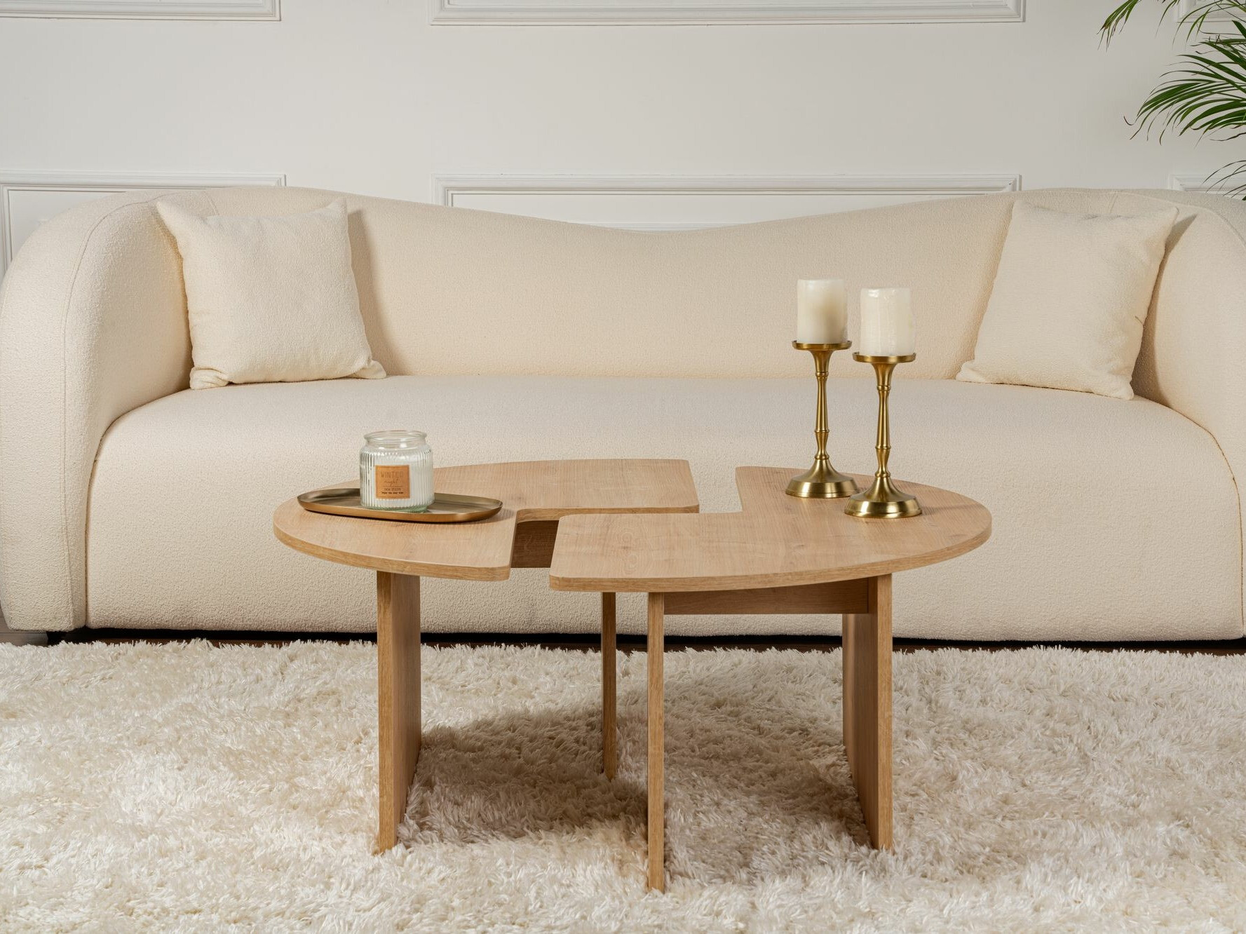 Set stolića za kavu Novato 114 (Hrast)