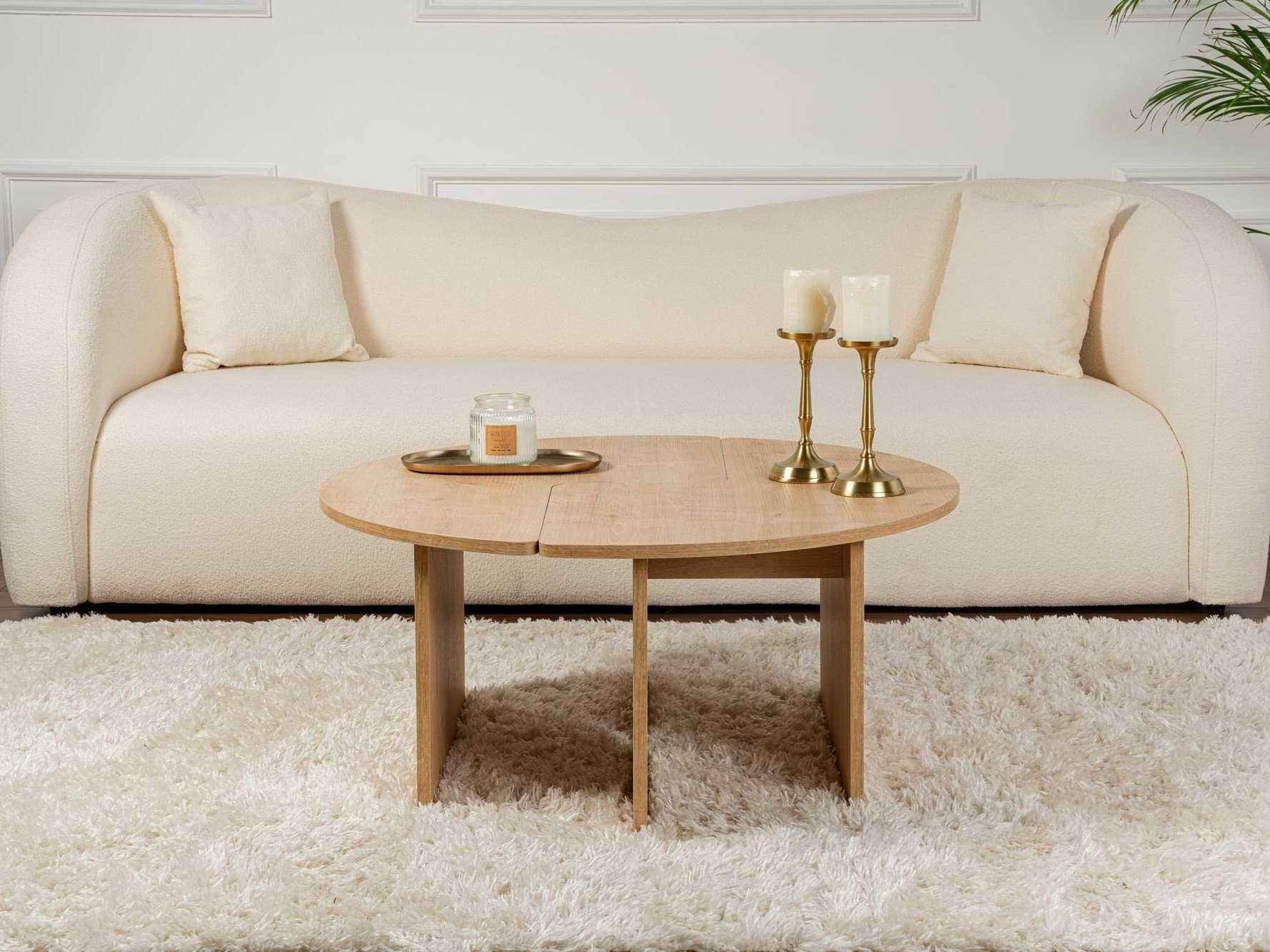 Set stolića za kavu Novato 114 (Hrast)