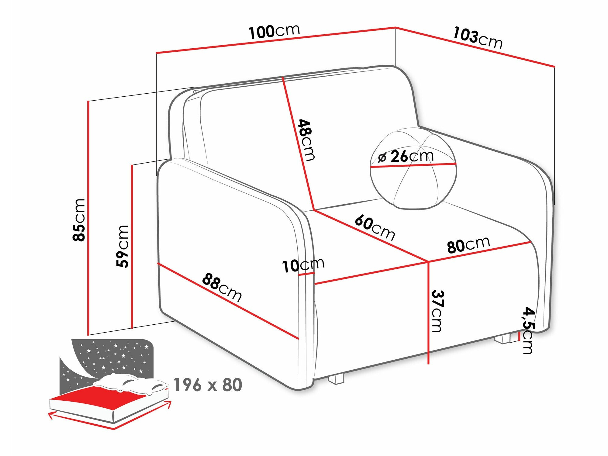 Fotelja Columbus 240 (Velo 635)