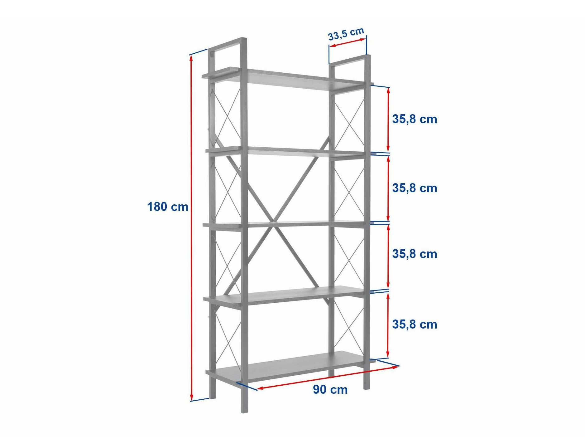 Polica Novato 115 (Bor + Crna)
