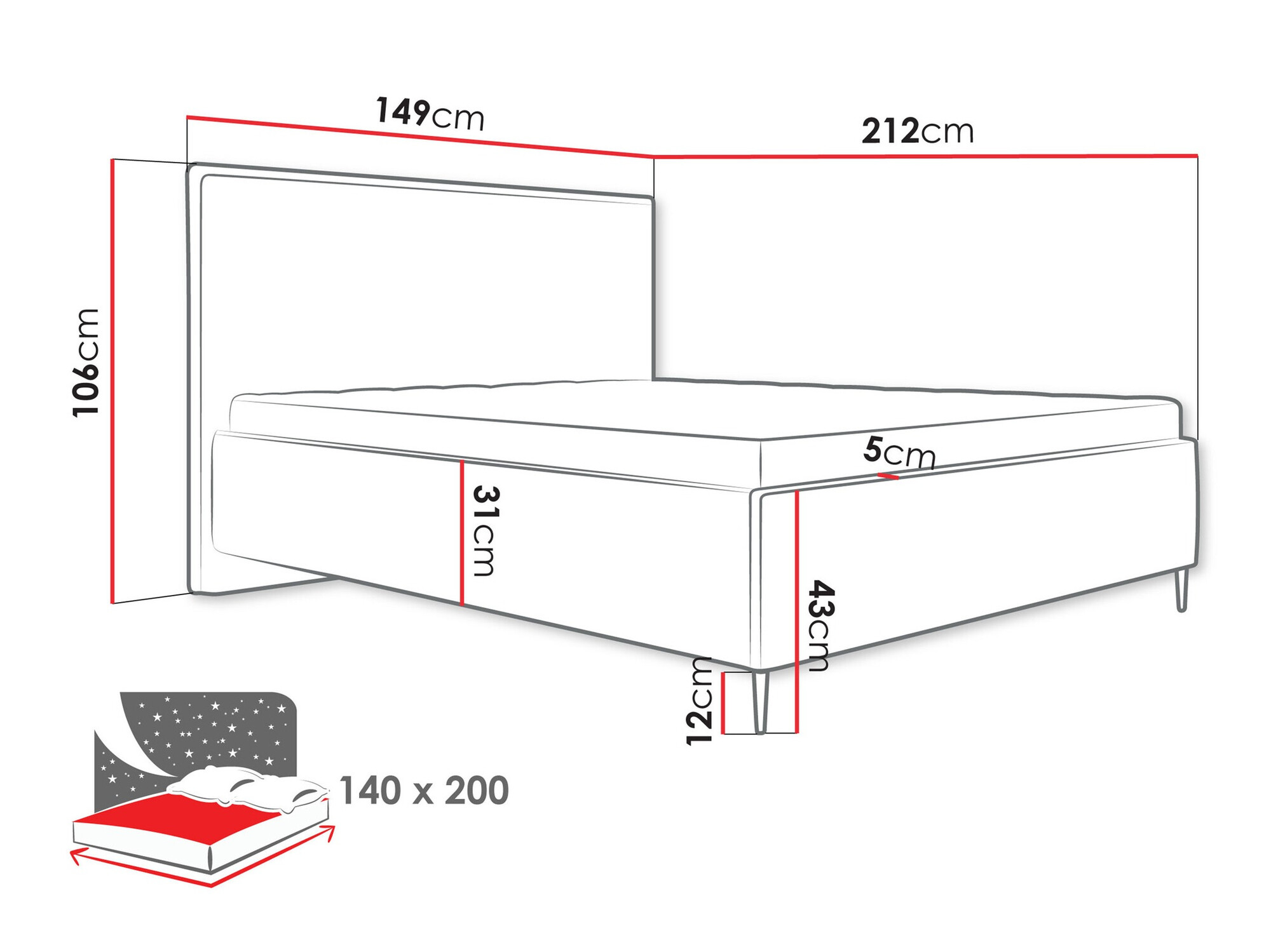Krevet ComfiDream Liruna (Poso 110)