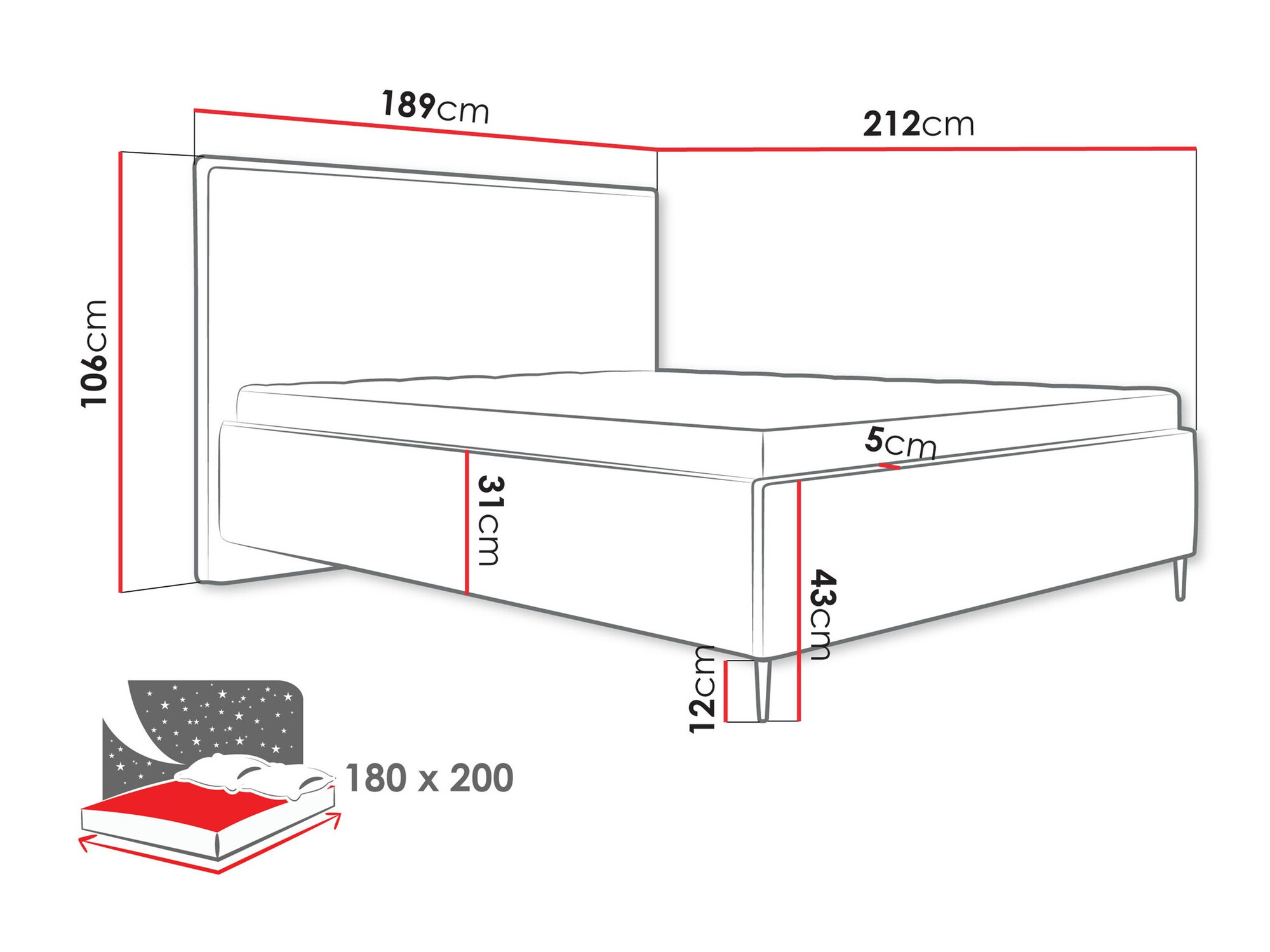 Krevet ComfiDream Liruna (Poso 110)