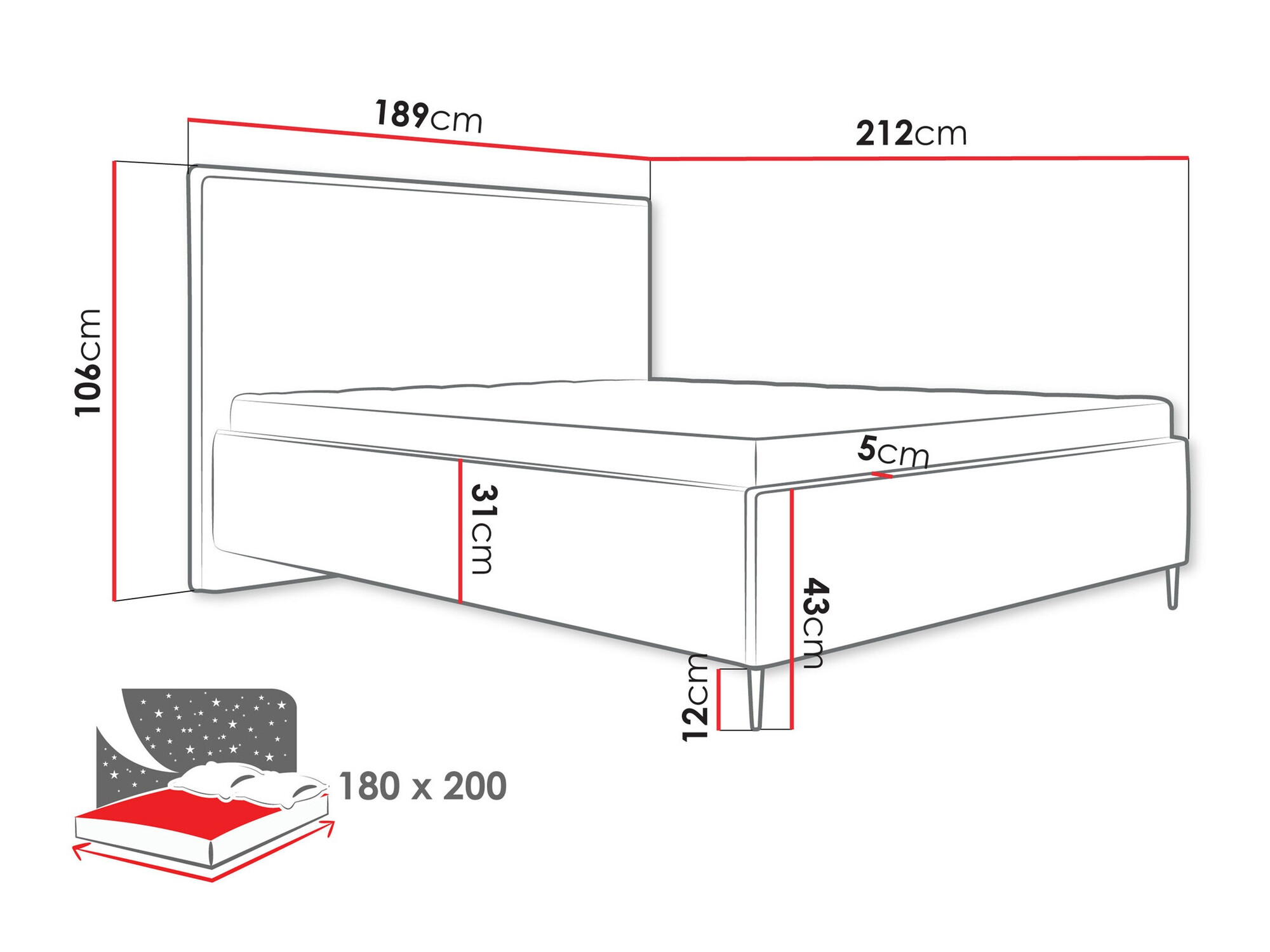 Krevet ComfiDream Liruna (Poso 14)