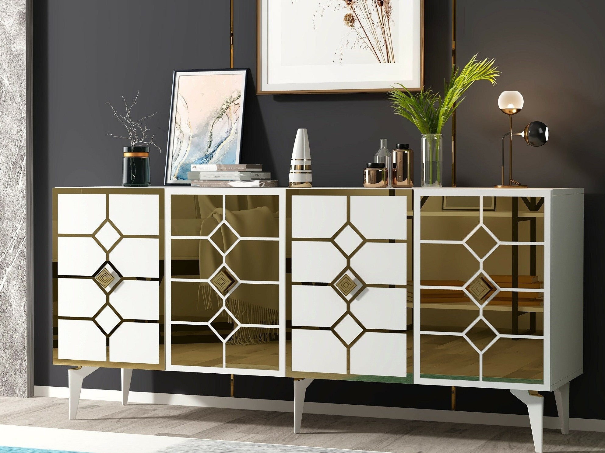 Ormarić Kailua 2403 (Bijela + Zlatna)