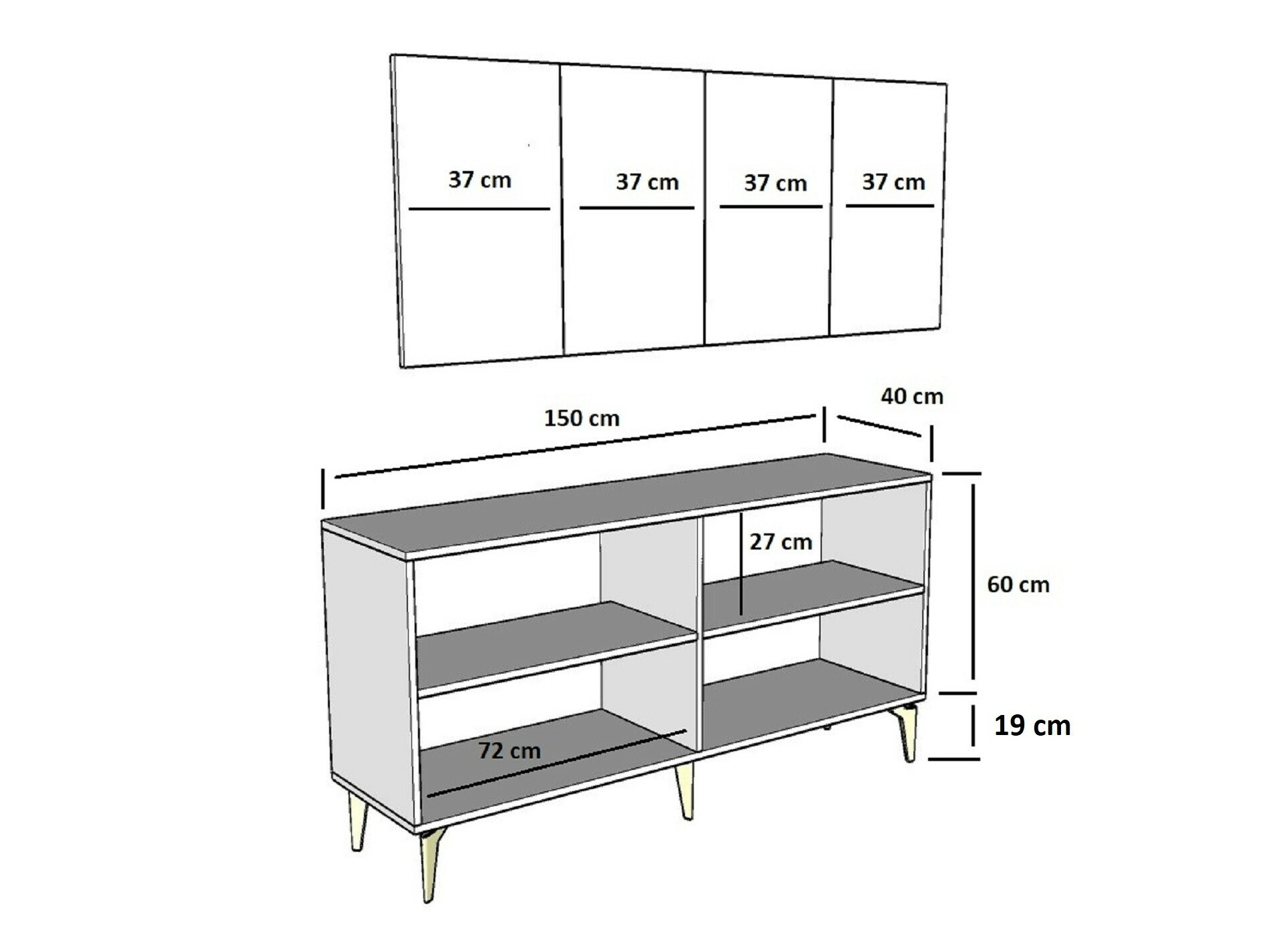 Ormarić Kailua 2404 (Antracit + Srebrna)
