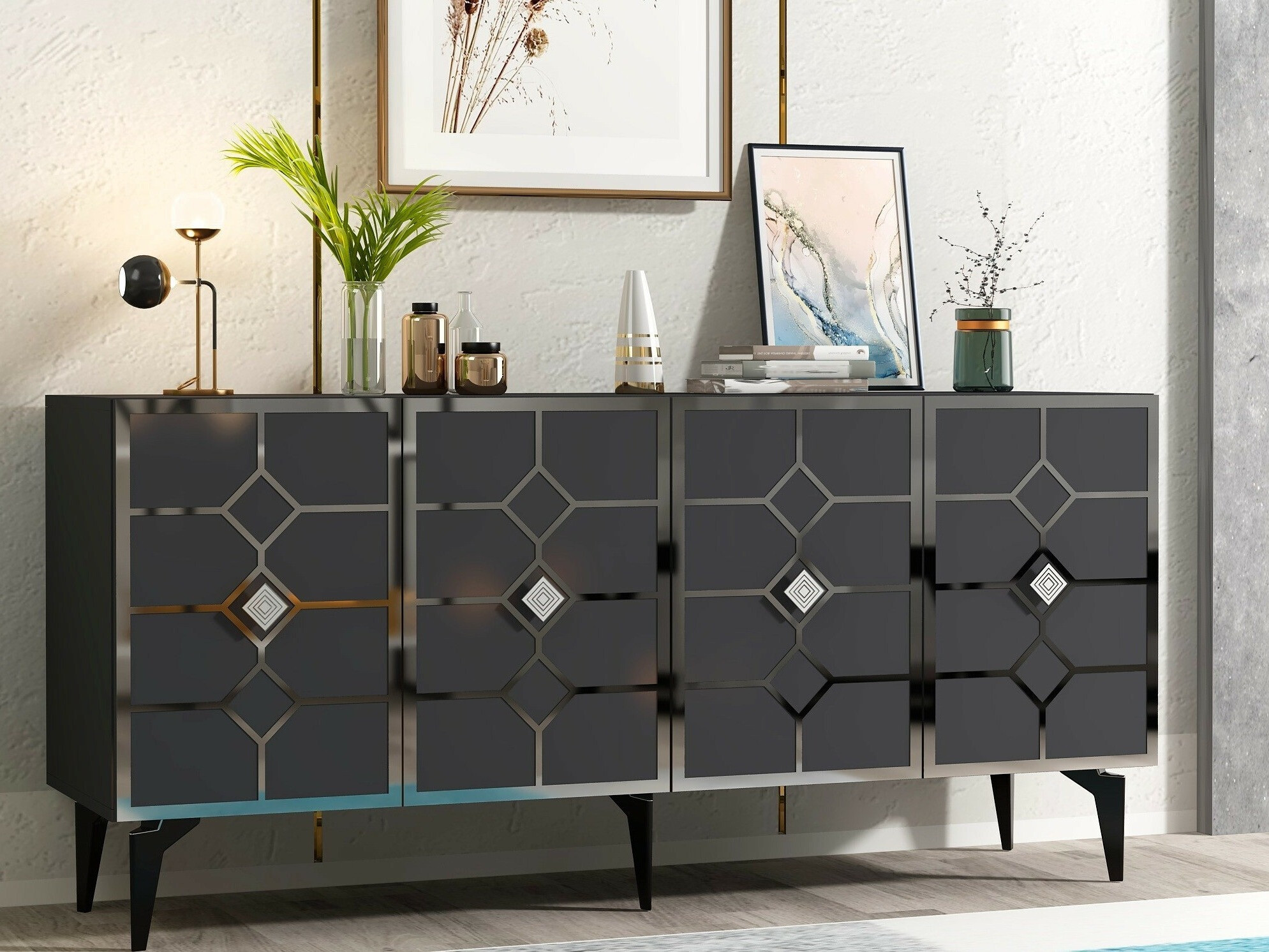 Ormarić Kailua 2404 (Antracit + Srebrna)