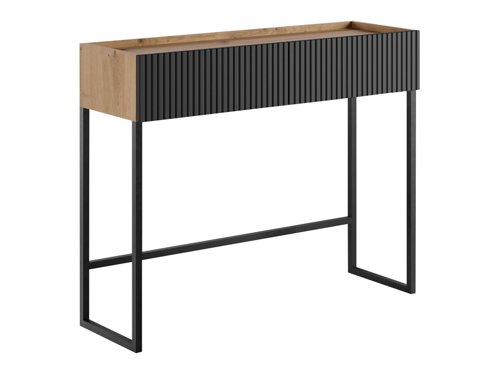 Konzolni stolić Lunole 103 (Hrast Artisan + Crna)