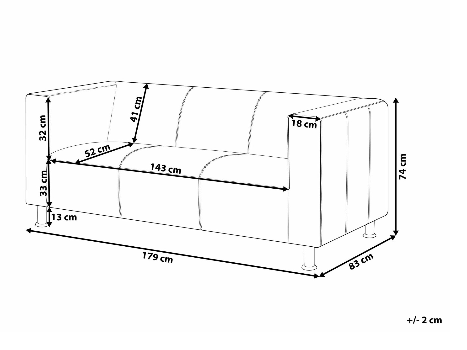 Kauč Berwyn 2545 (Bijela)