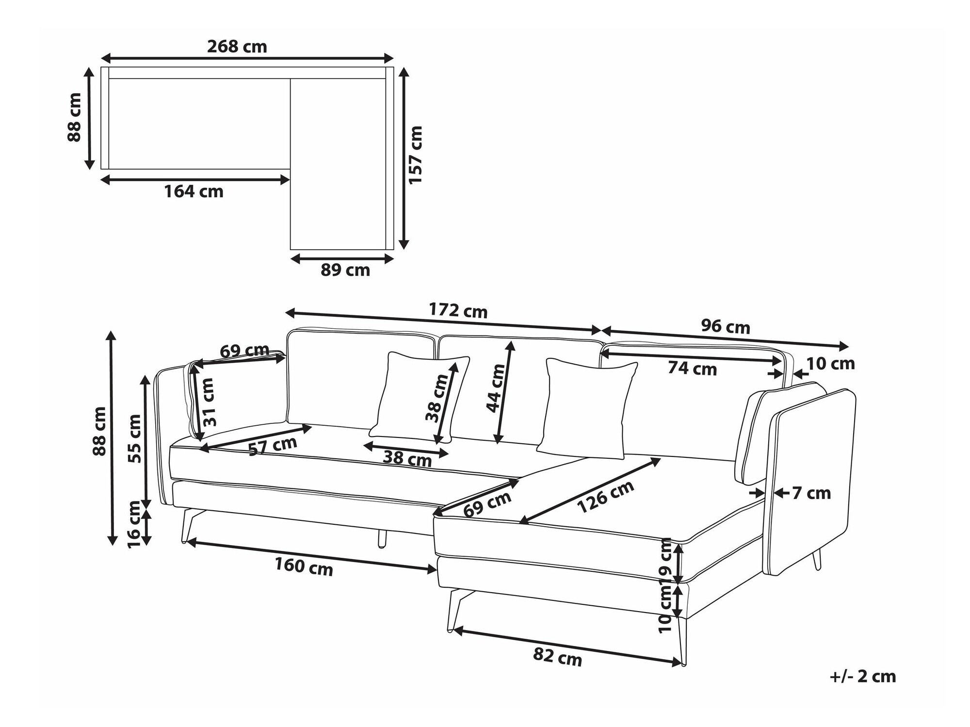 Kutna garnitura Berwyn 622 (Svijetlo smeđa)