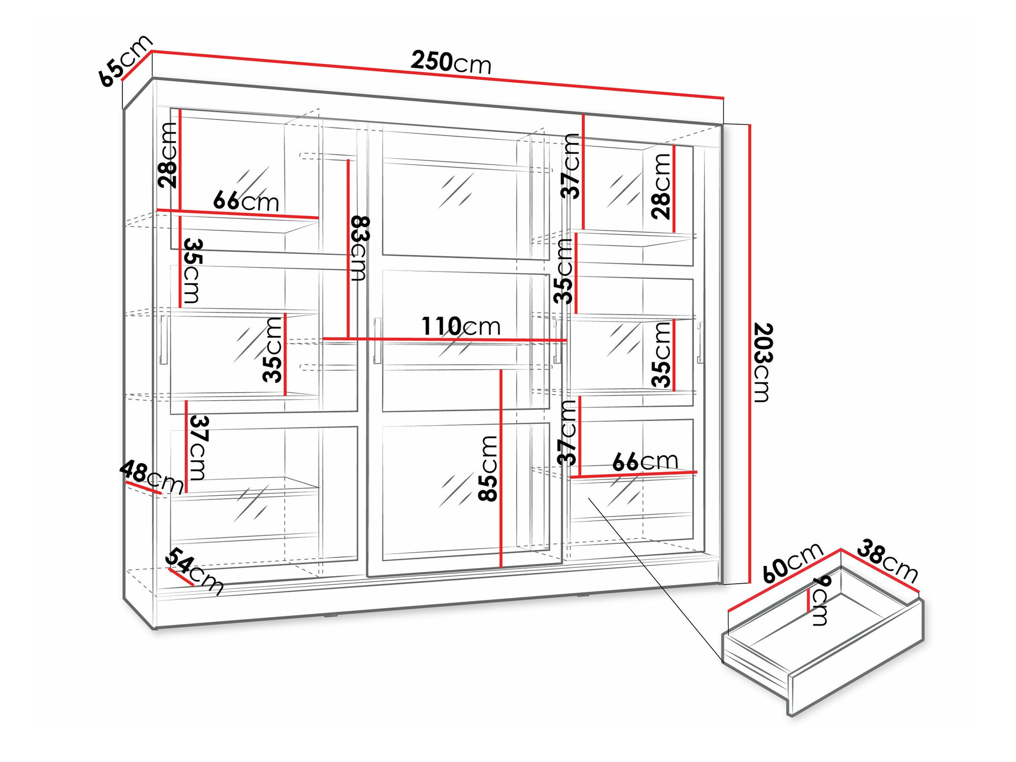 Ormar Comfivo Opus (Crna)