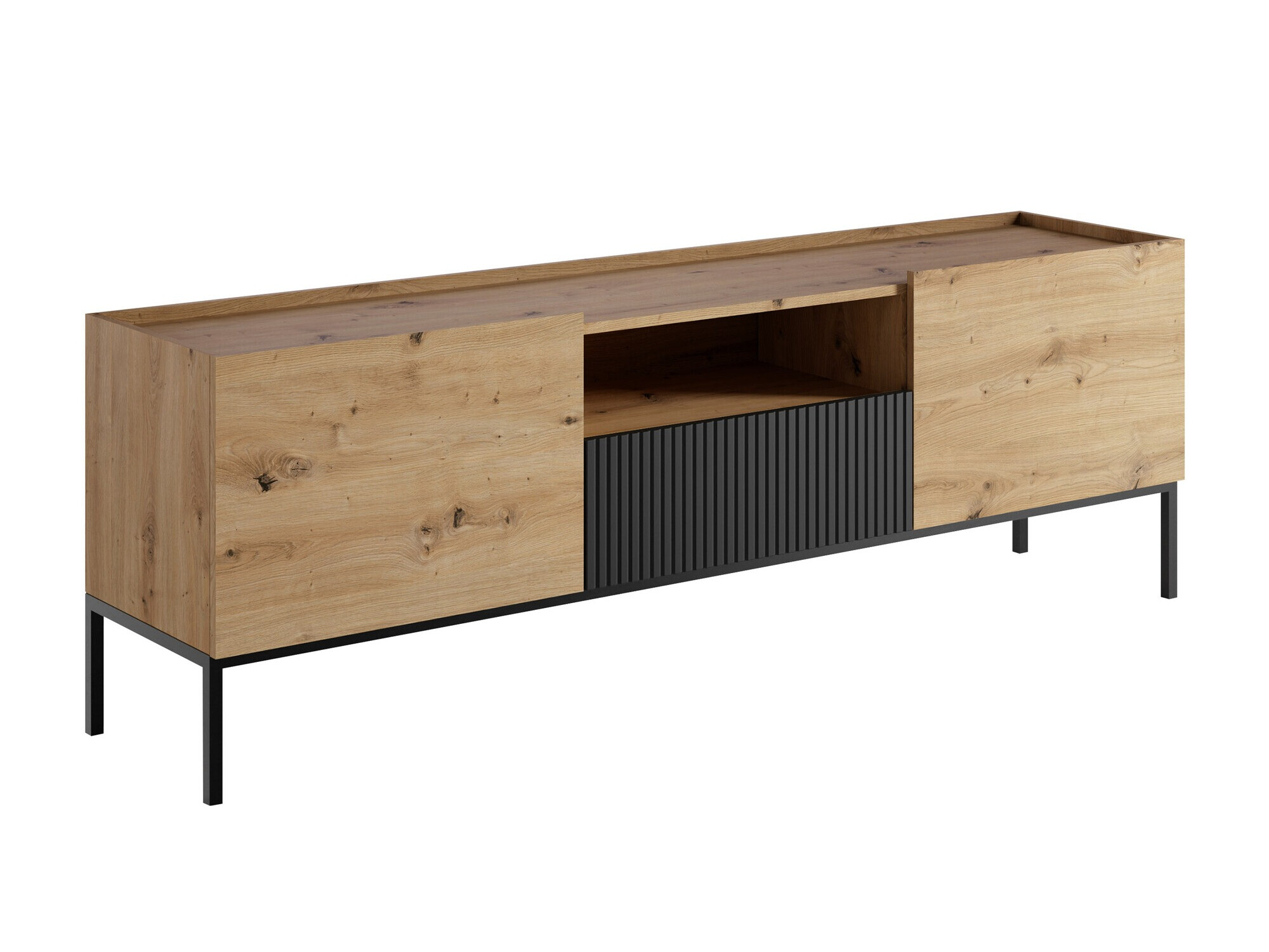 TV stol Lunole 109 (Artisan hrast + Crna)