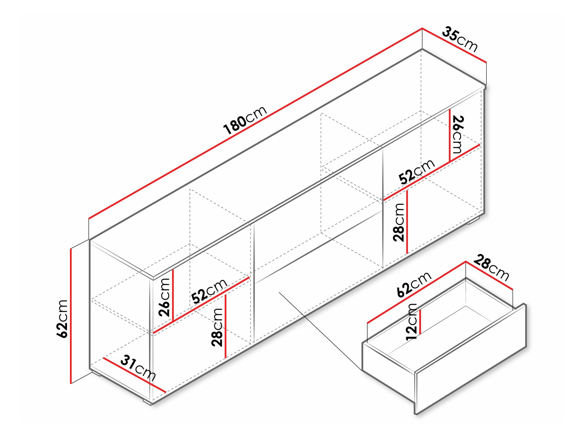 TV stol Sarasota 190 (Grafit)