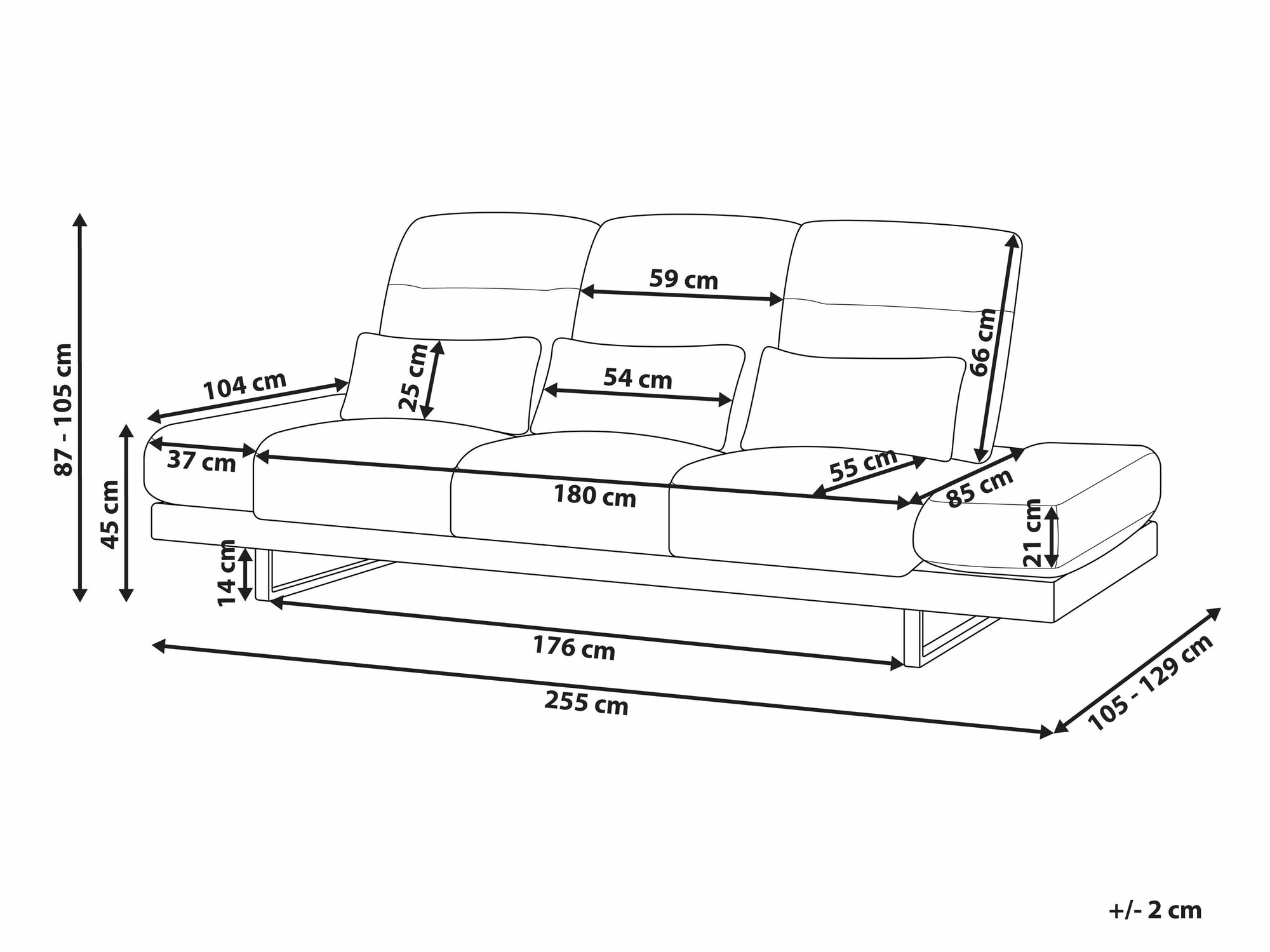 Kauč Berwyn 2551 (Bež)