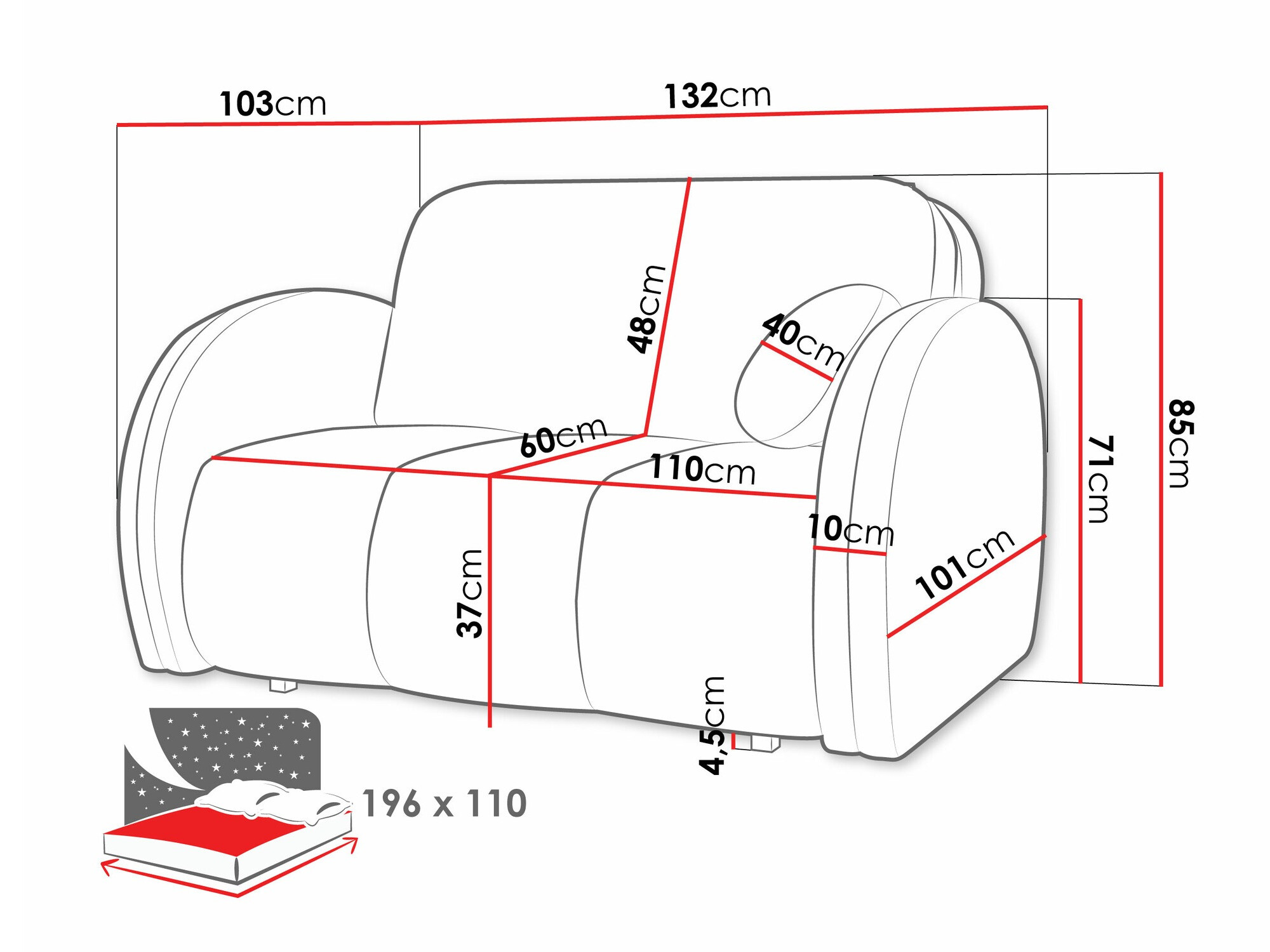 Kauč na razvlačenje Citral II (Velo 621)