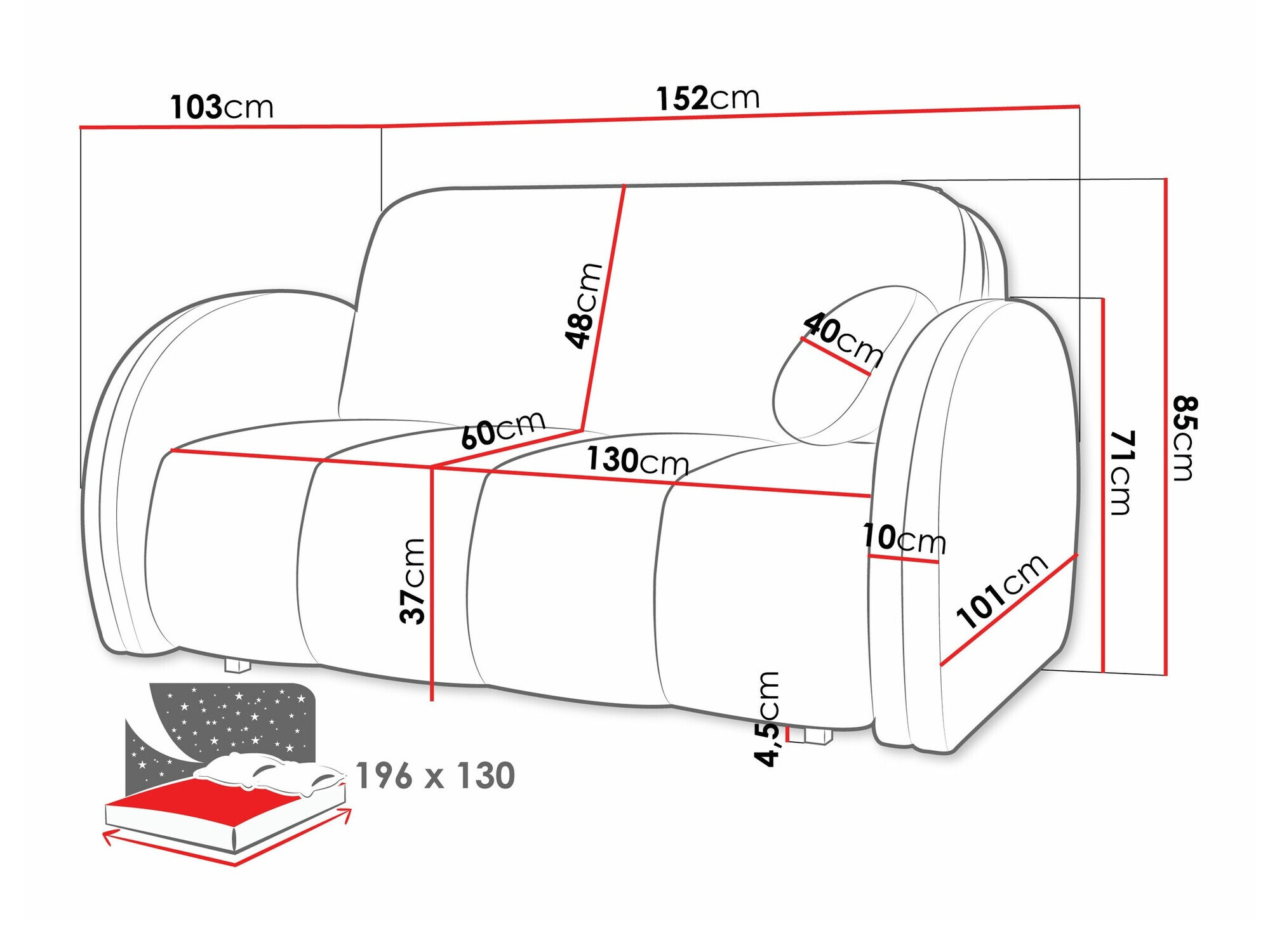 Kauč na razvlačenje Citral III (Velo 623)