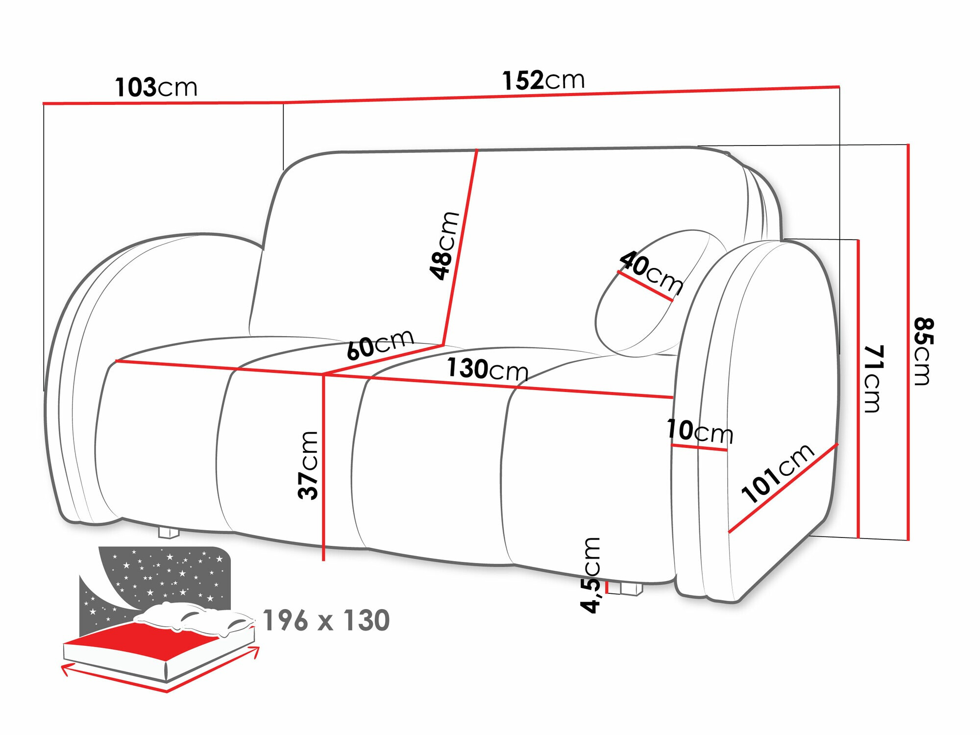 Kauč na razvlačenje Citral III (Velo 633)