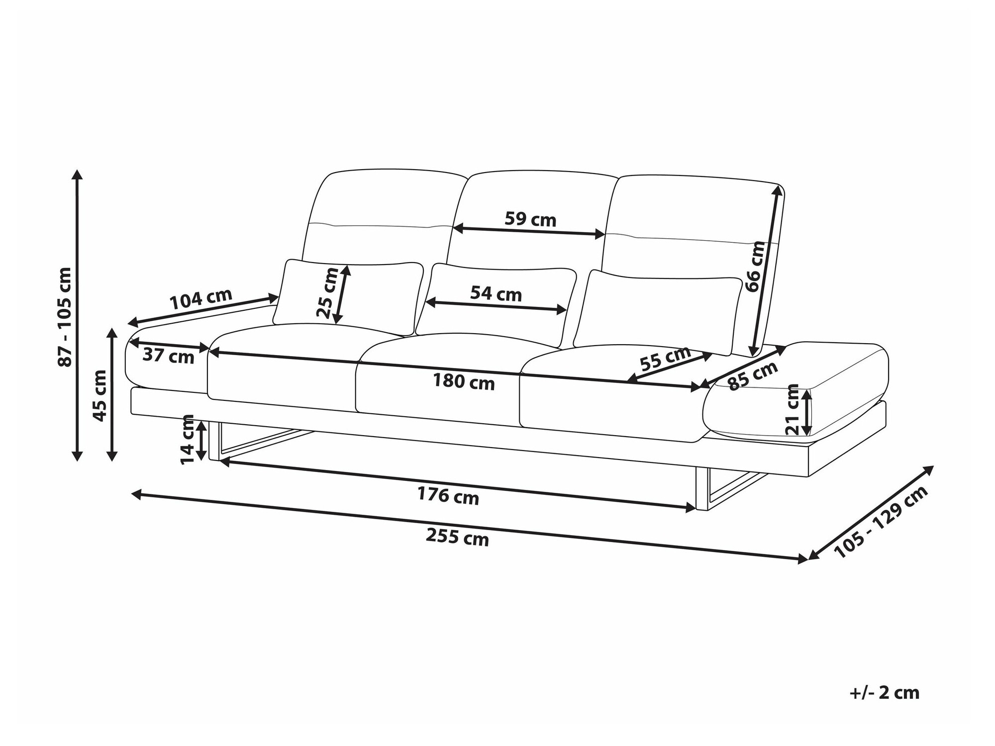 Sofa Berwyn 2551 (Bijela)