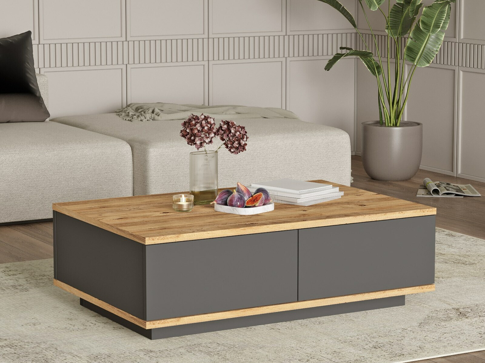 Stolić za kavu Kailua 2426 (Antracit + Bor)