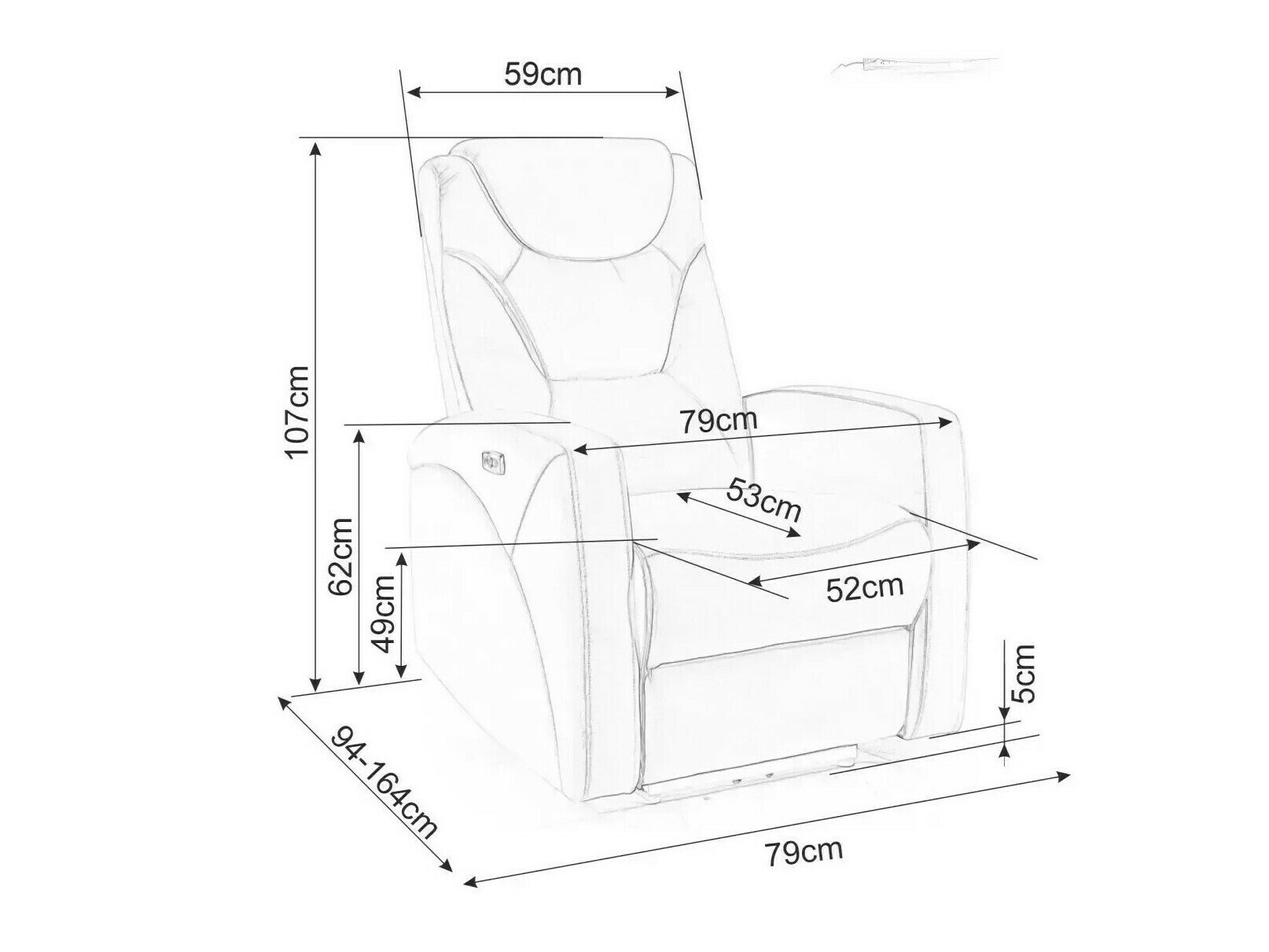 Podesiva fotelja Detroit 167 (Bež)