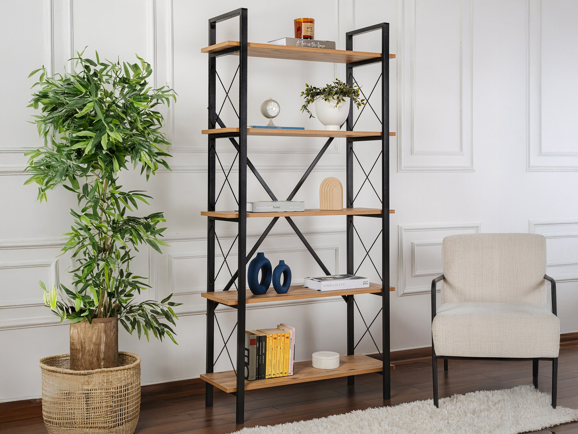 Polica Novato 115 (Bor + Crna)