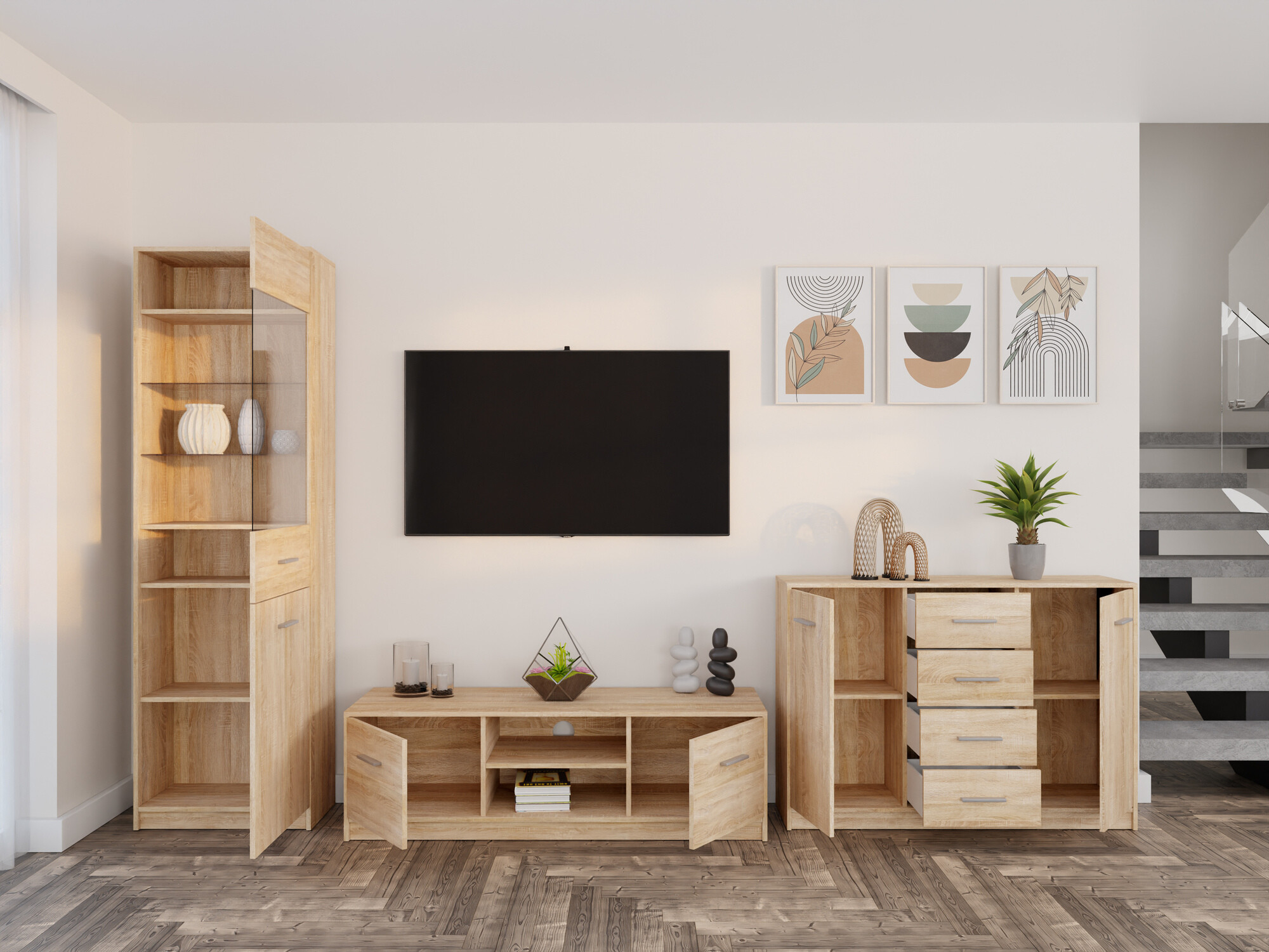 Set za dnevni boravak Novsore 162 (Sonoma hrast)