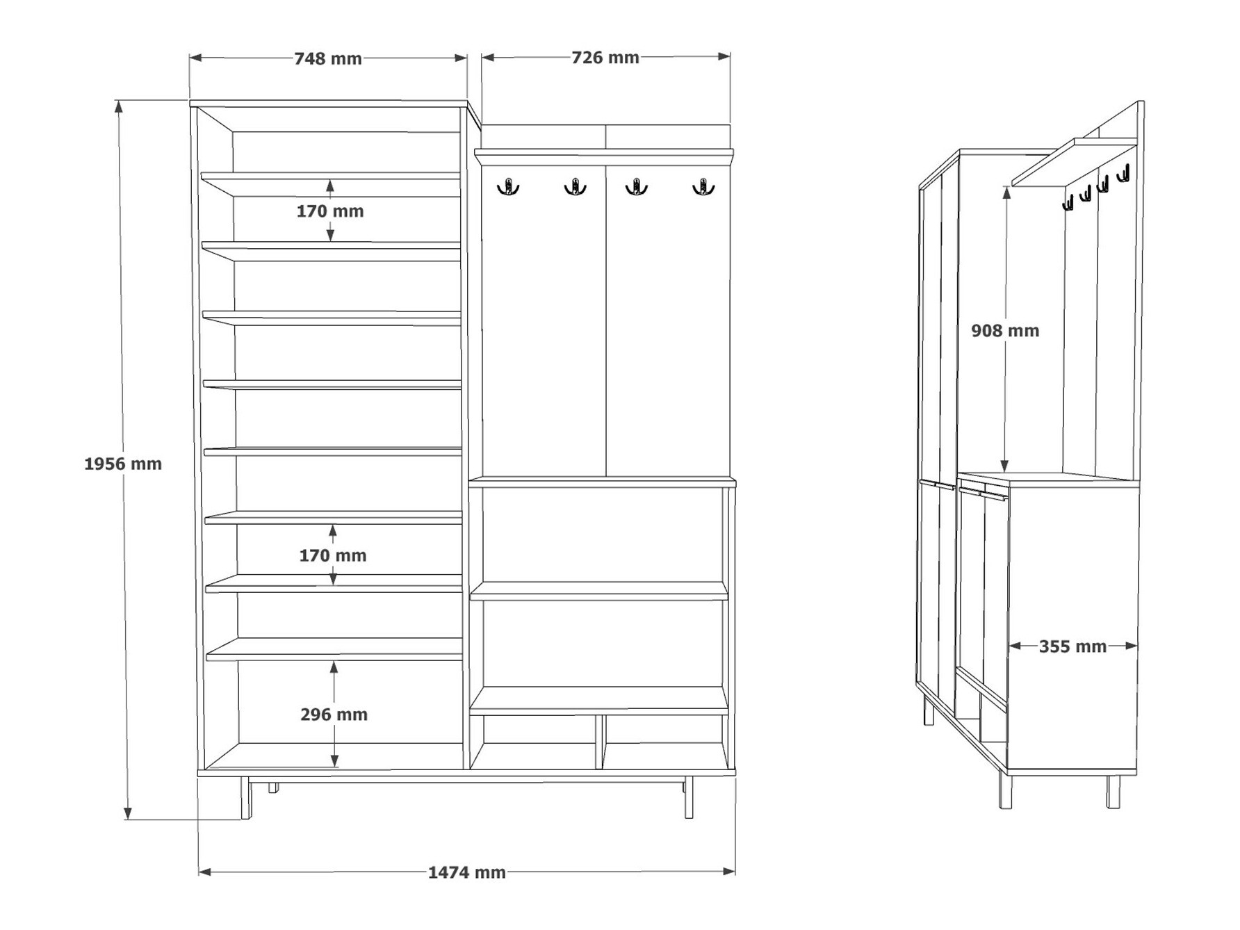 Set za hodnik Kailua 2430