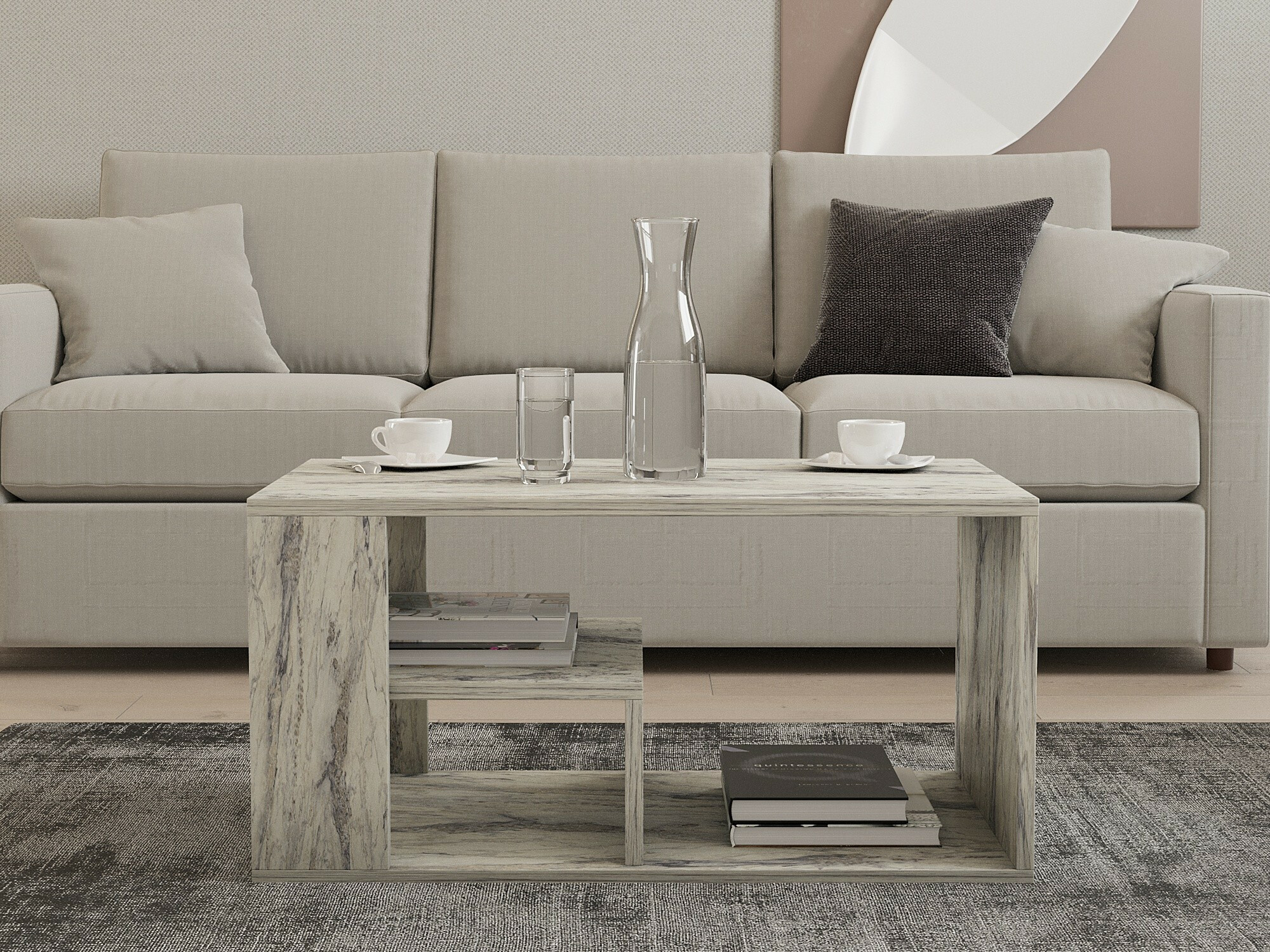 Stolić za kavu Kailua 2435 (Bijeli mramor)