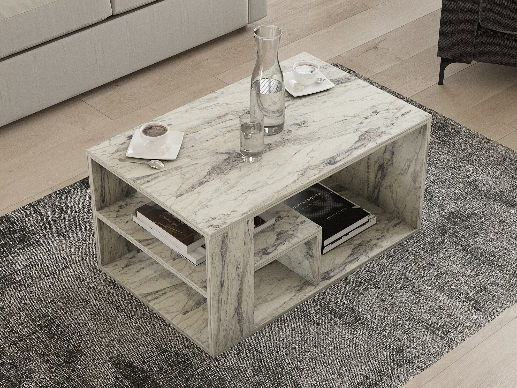 Stolić za kavu Kailua 2435 (Bijeli mramor)