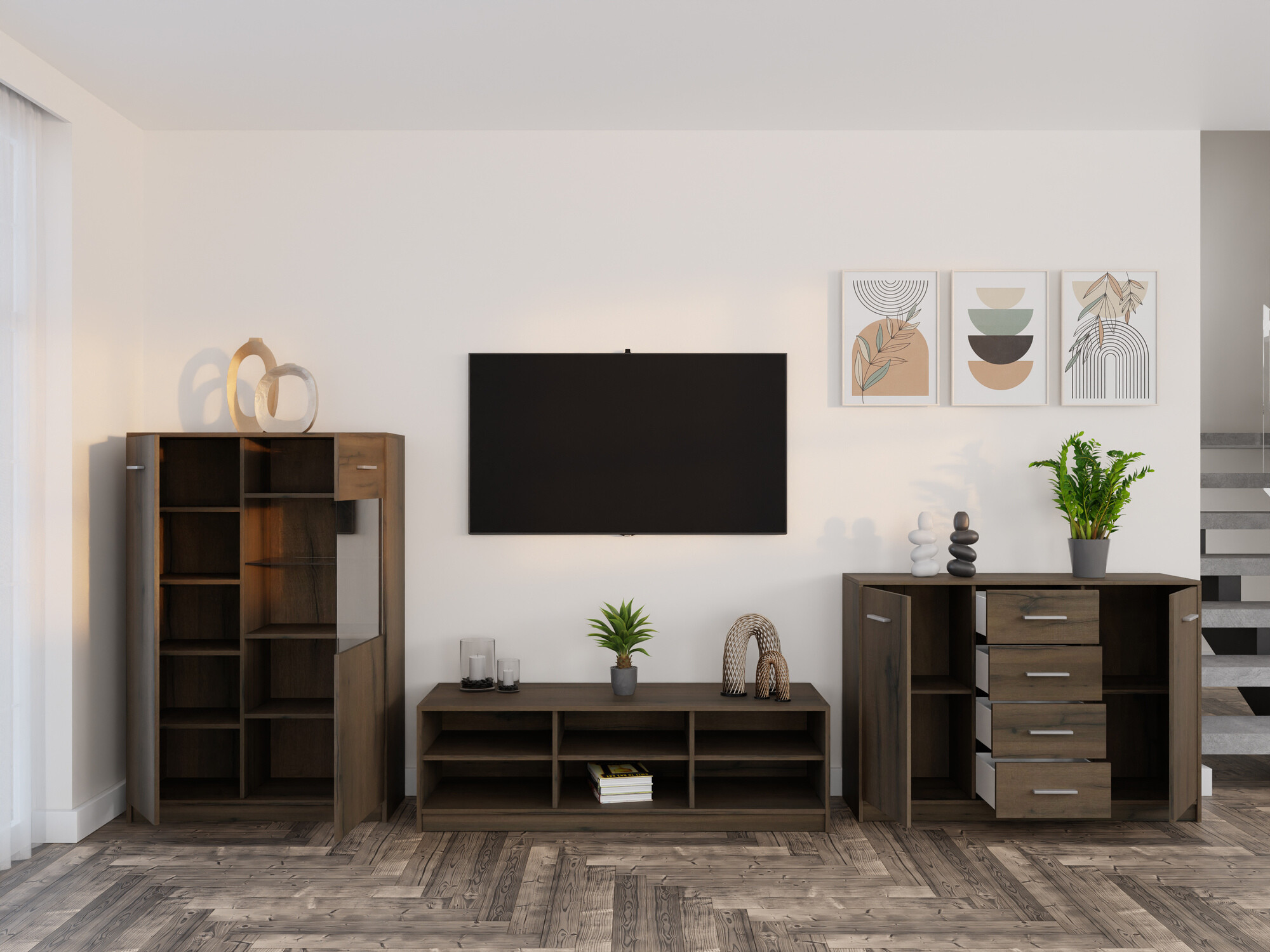 Set za dnevni boravak Novsore 165 (Tamni hrast)