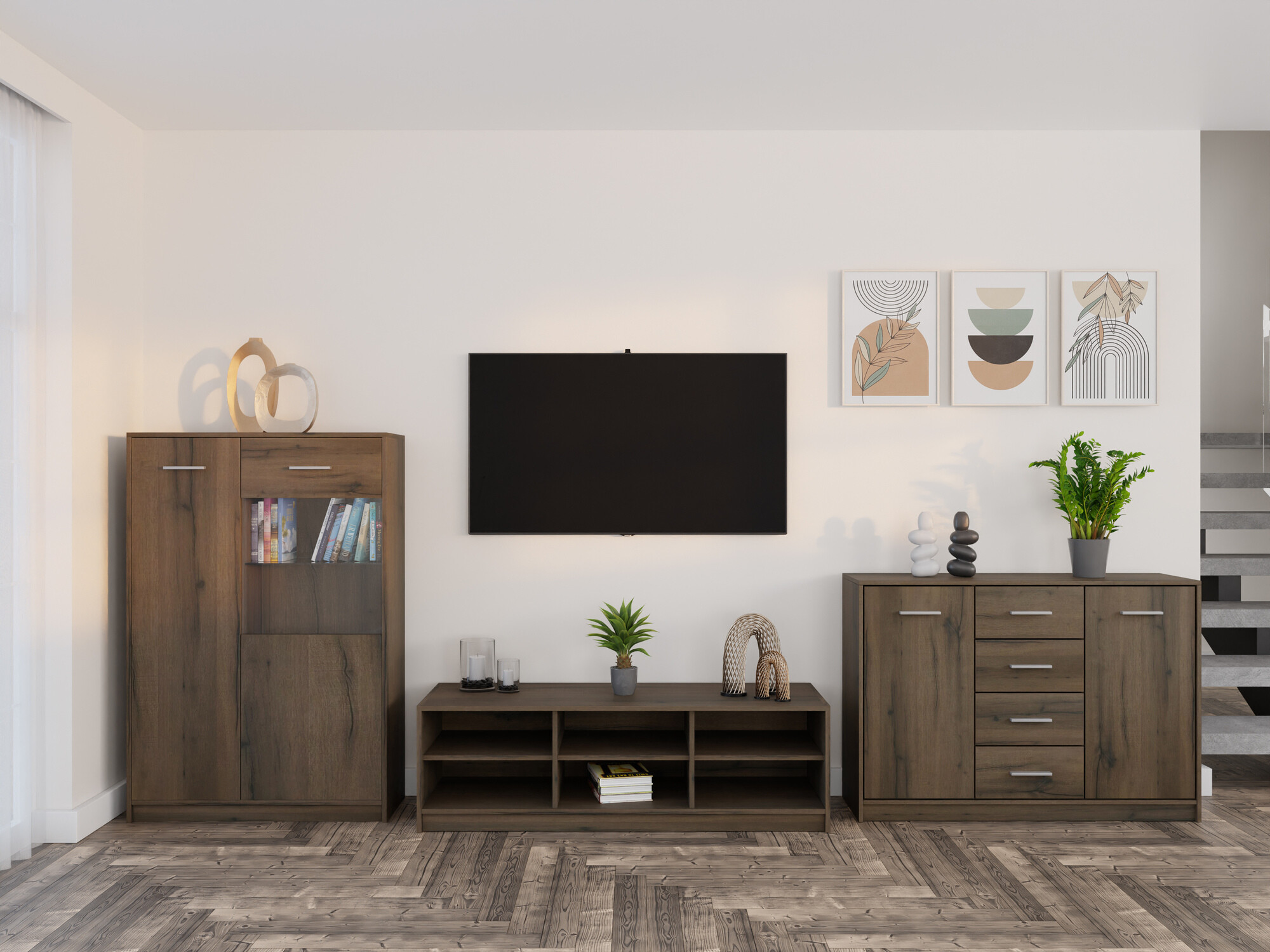 Set za dnevni boravak Novsore 165 (Tamni hrast)