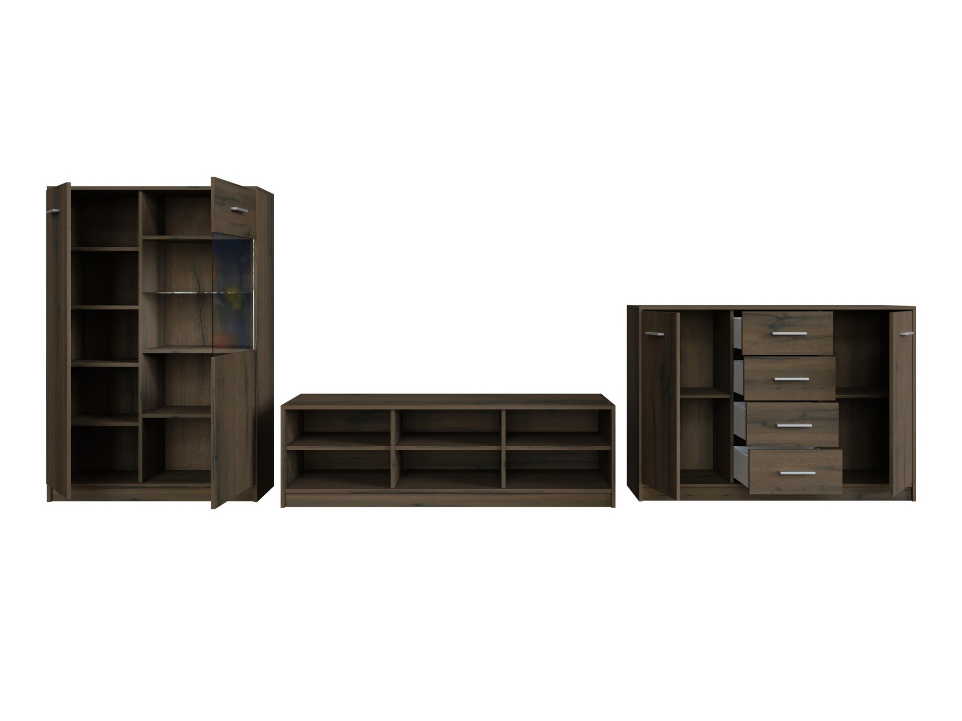 Set za dnevni boravak Novsore 165 (Tamni hrast)