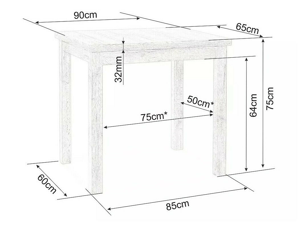 Stol Detroit 348 (Hrast + Kašmir)
