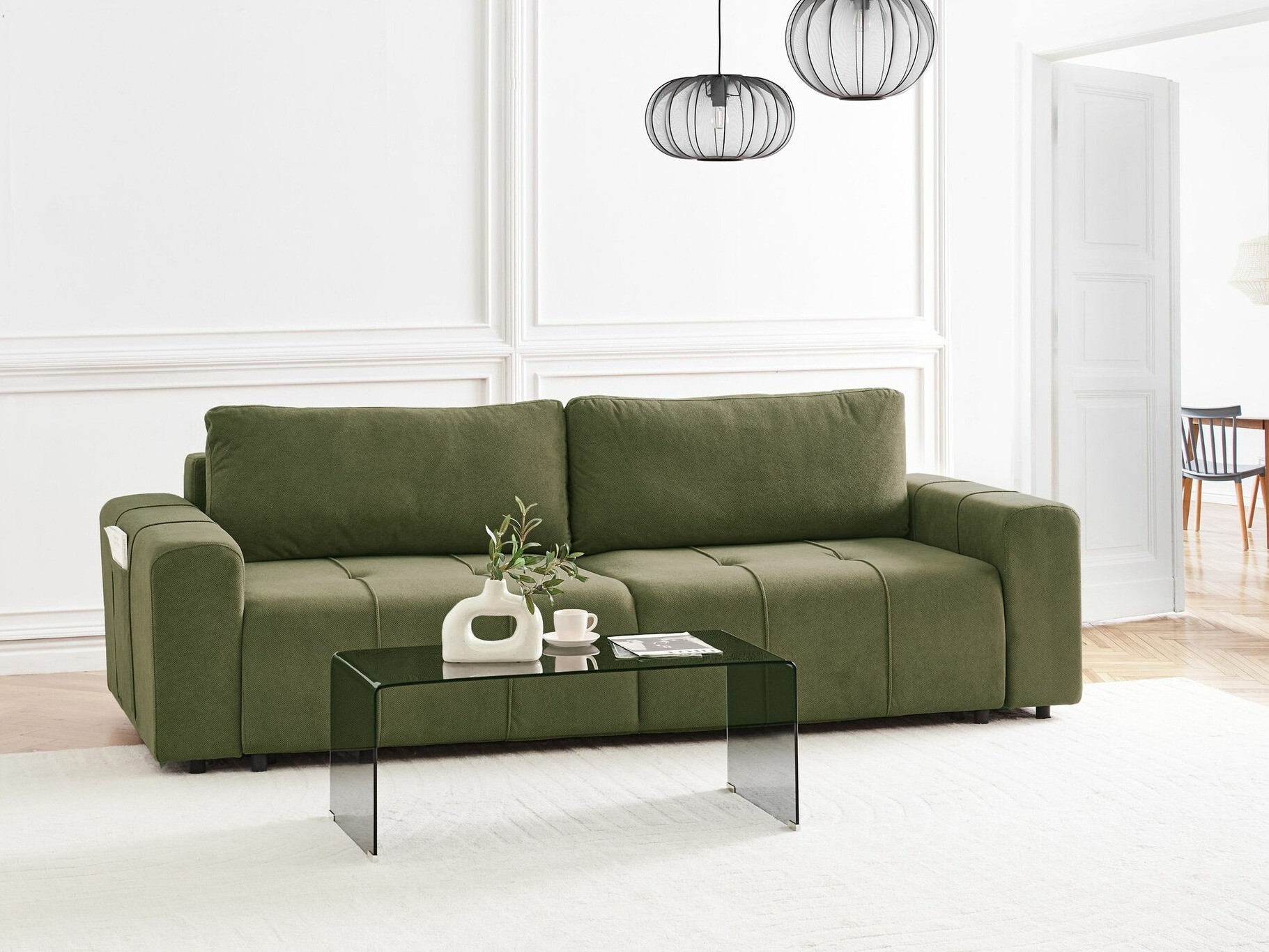 Kauč na razvlačenje Mirtivi 100 (Zelena)