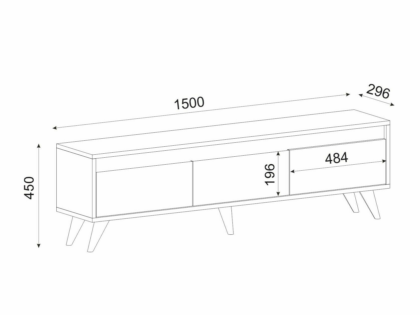 TV stol Kailua 1956 (Orah + Antracit)
